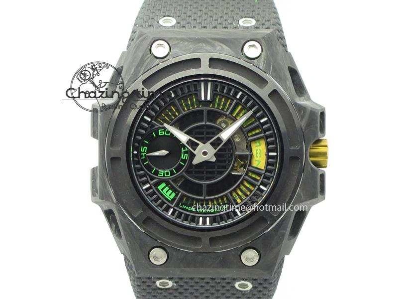 Original Spidolite II Tech Green Forged Carbon V6F Best Edition On Black Nylon Strap A 7528