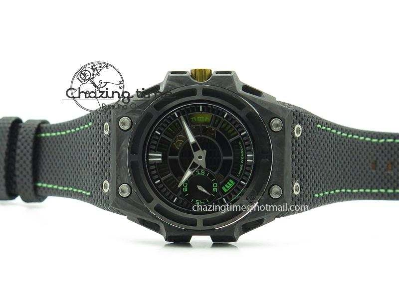 Original Spidolite II Tech Green Forged Carbon V6F Best Edition On Black Nylon Strap A 7528