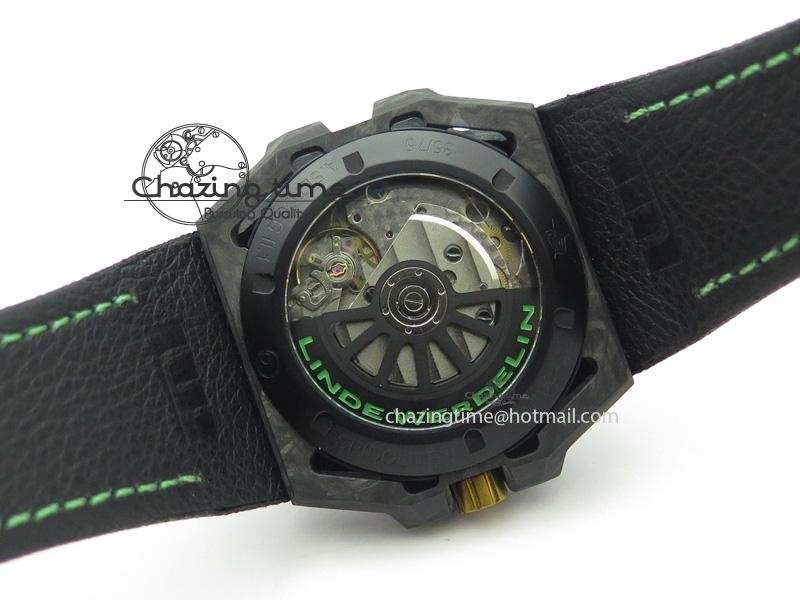 Original Spidolite II Tech Green Forged Carbon V6F Best Edition On Black Nylon Strap A 7528