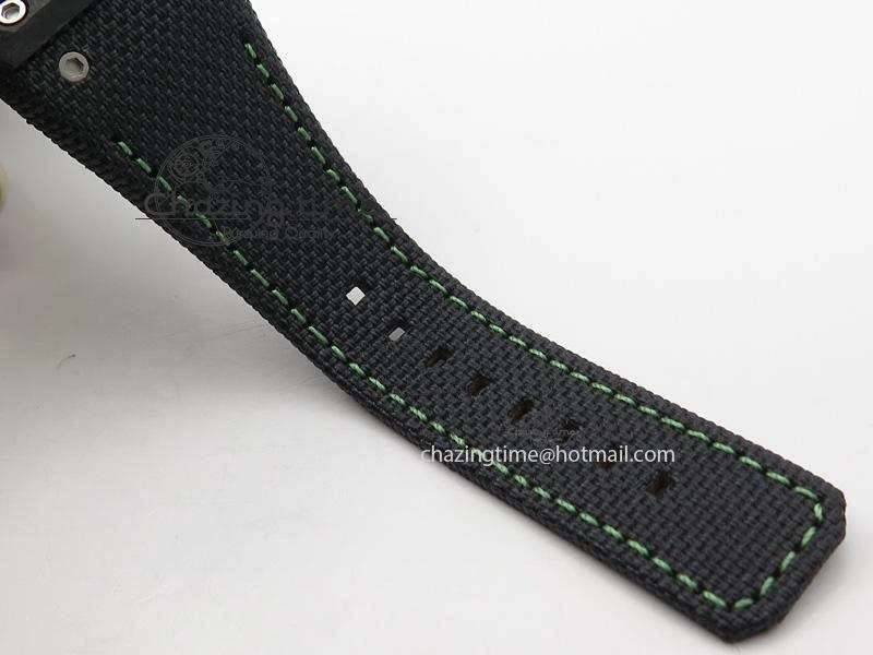 Original Spidolite II Tech Green Forged Carbon V6F Best Edition On Black Nylon Strap A 7528
