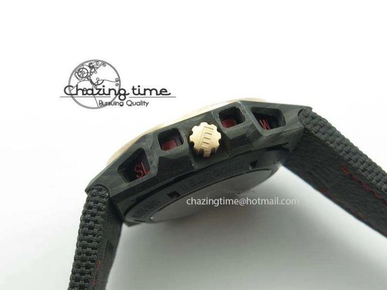 TravelReady Spidolite Tech Gold Forged Carbon  V6F Best Edition On Black Nylon Strap A 7525