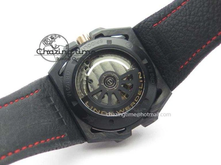 TravelReady Spidolite Tech Gold Forged Carbon  V6F Best Edition On Black Nylon Strap A 7525