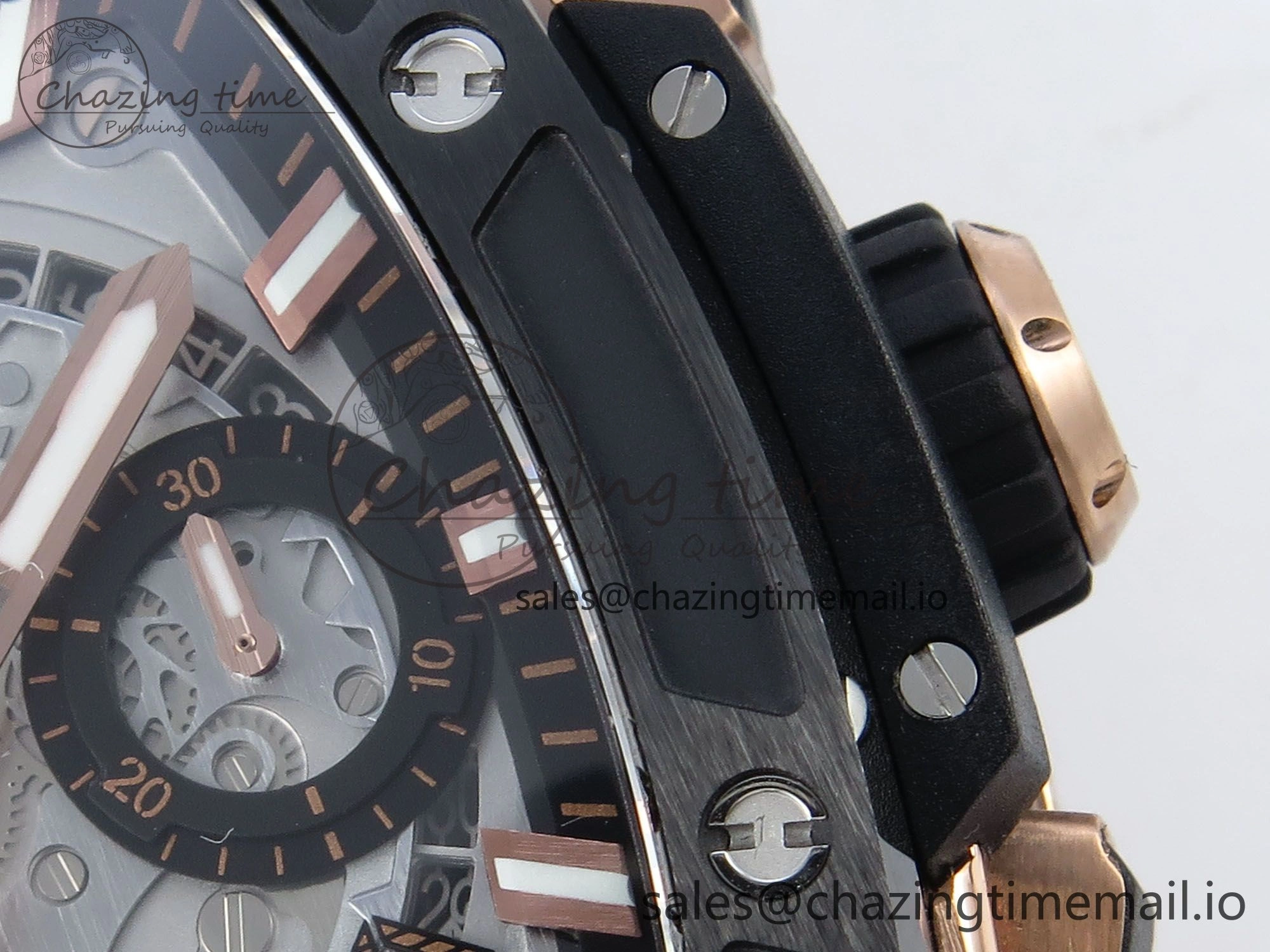 Spirit of Big Bang RG BBF 1:1 Best Edition Black Ceramic Bezel Skeleton Dial on Black Rubber Strap A Minimalist 6690