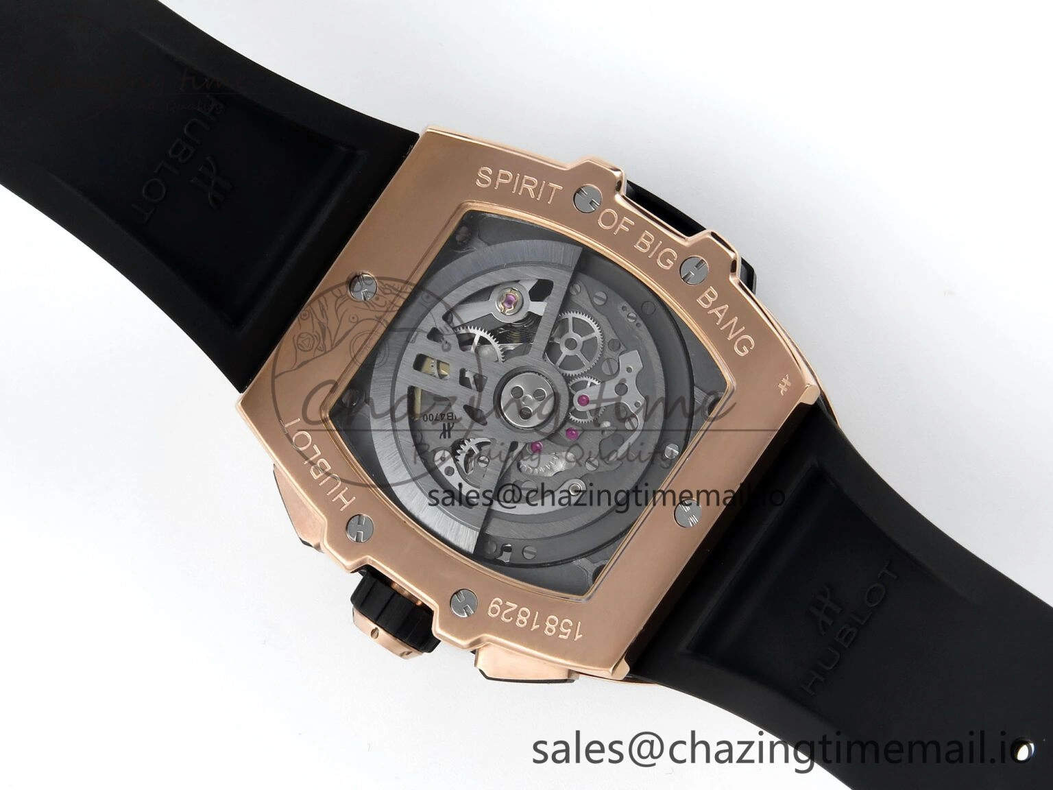 Spirit of Big Bang RG BBF 1:1 Best Edition Black Ceramic Bezel Skeleton Dial on Black Rubber Strap A Minimalist 6690