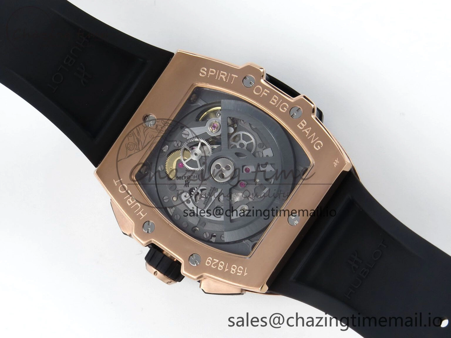 Spirit of Big Bang RG BBF 1:1 Best Edition Black Ceramic Bezel Skeleton Dial on Black Rubber Strap A Minimalist 6690