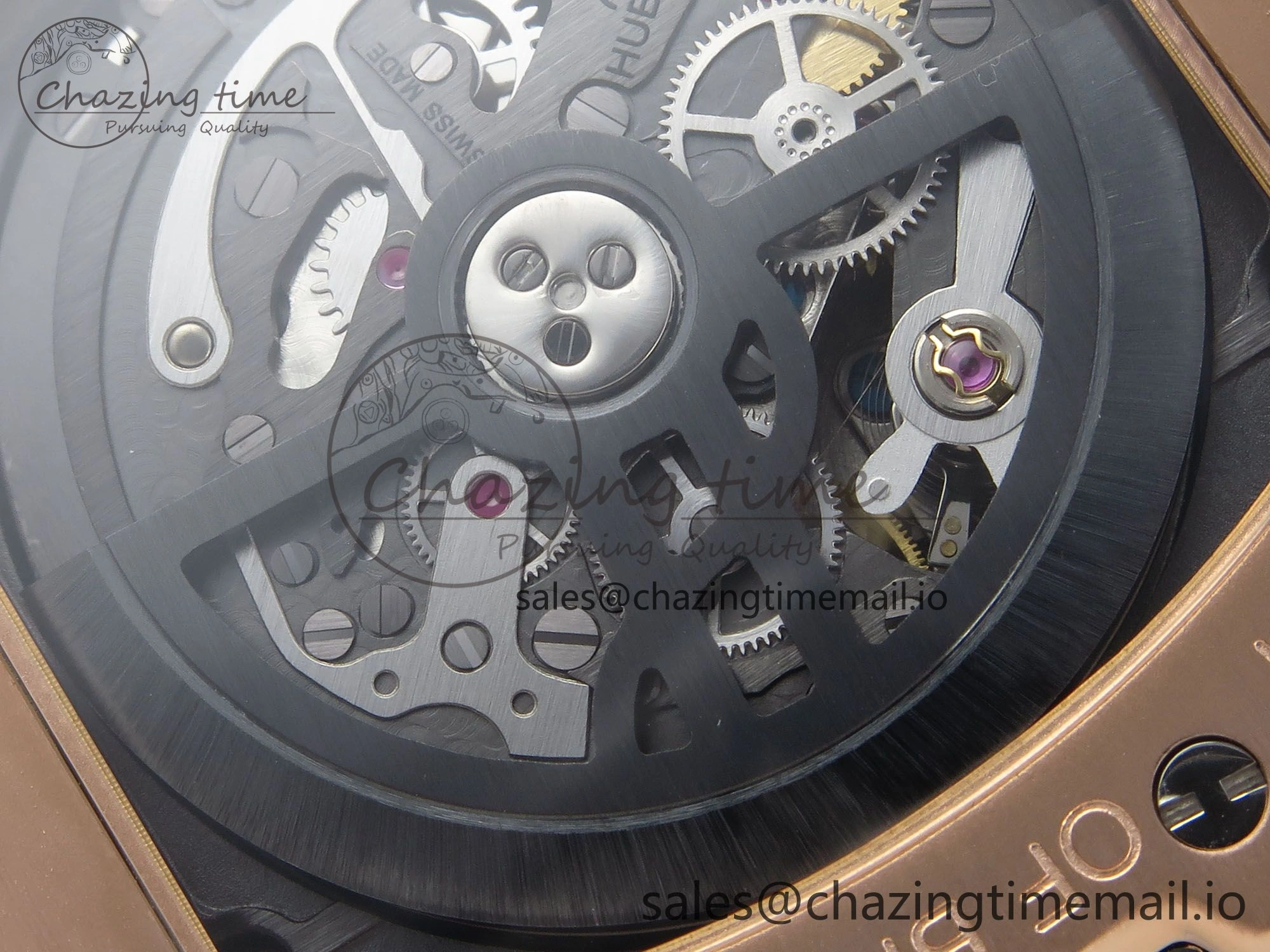 Spirit of Big Bang RG BBF 1:1 Best Edition Black Ceramic Bezel Skeleton Dial on Black Rubber Strap A Minimalist 6690