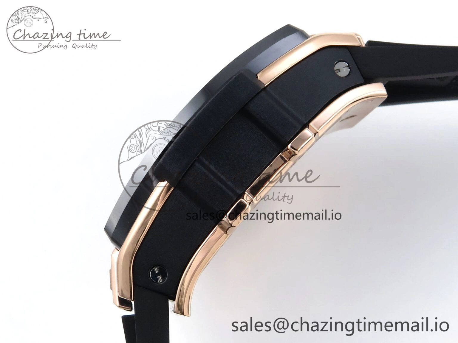 Spirit of Big Bang RG BBF 1:1 Best Edition Black Ceramic Bezel Skeleton Dial on Black Rubber Strap A Minimalist 6690