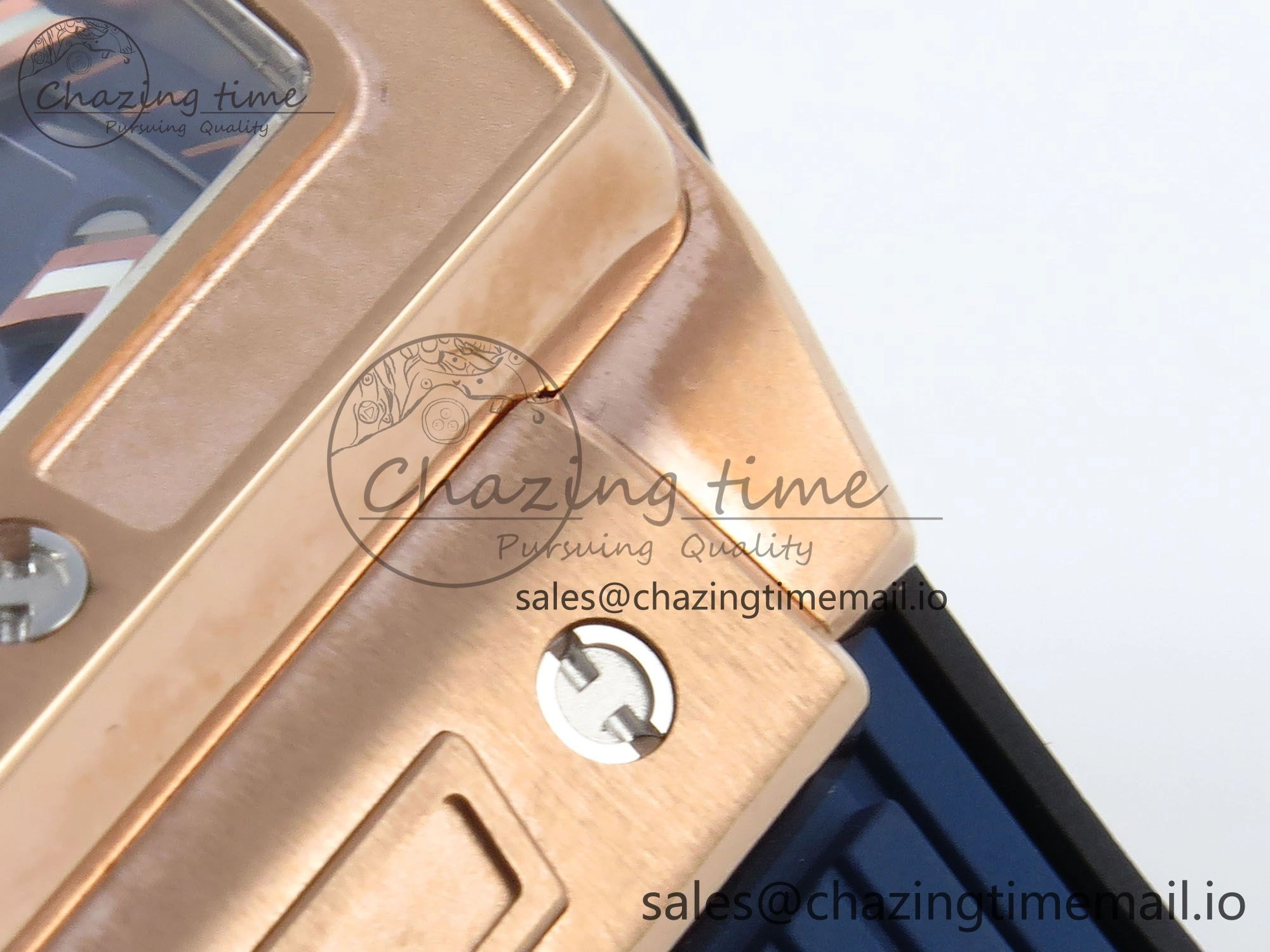 Fashionable Spirit of Big Bang RG BBF 1:1 Best Edition Skeleton Dial on Blue Rubber Strap A 6695