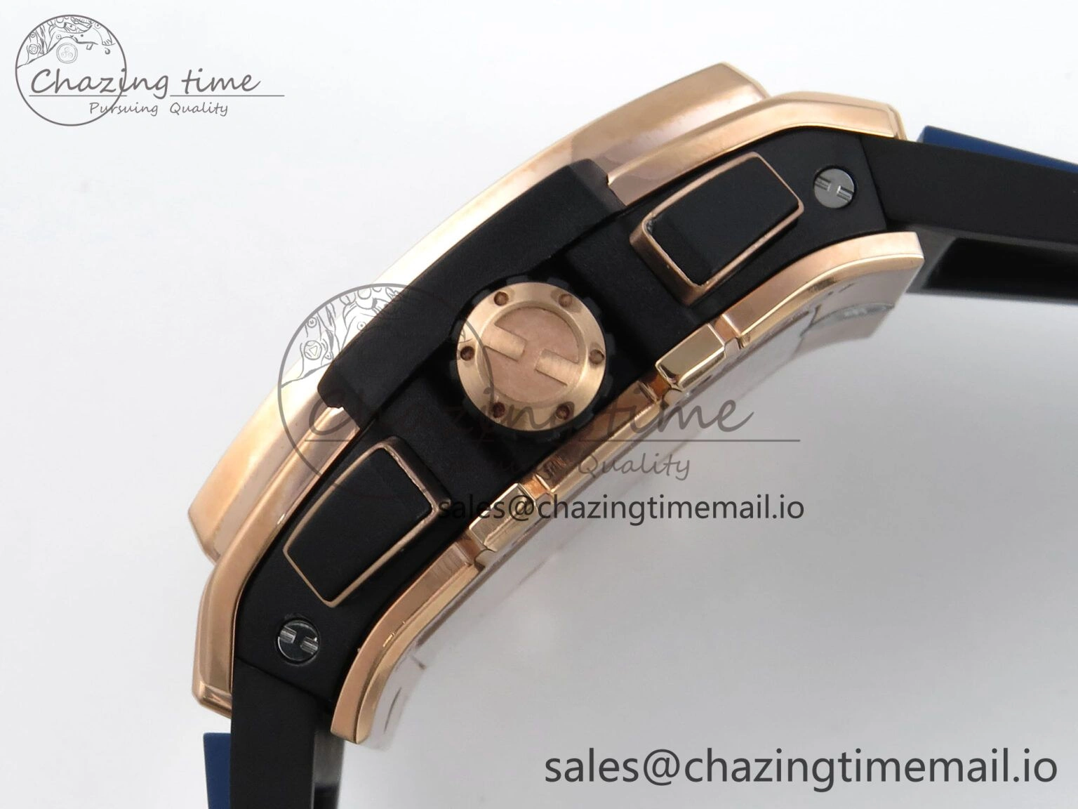 Fashionable Spirit of Big Bang RG BBF 1:1 Best Edition Skeleton Dial on Blue Rubber Strap A 6695