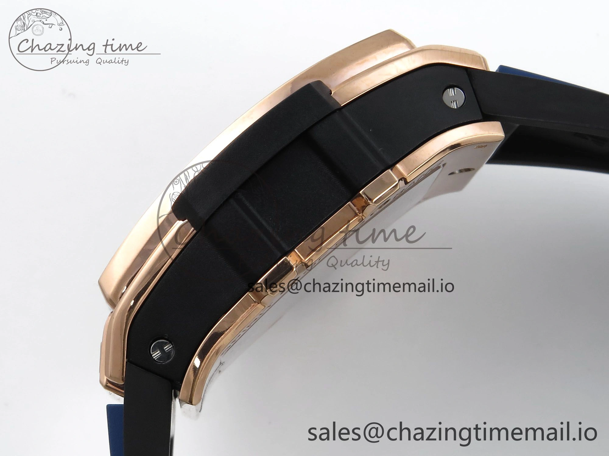 Fashionable Spirit of Big Bang RG BBF 1:1 Best Edition Skeleton Dial on Blue Rubber Strap A 6695