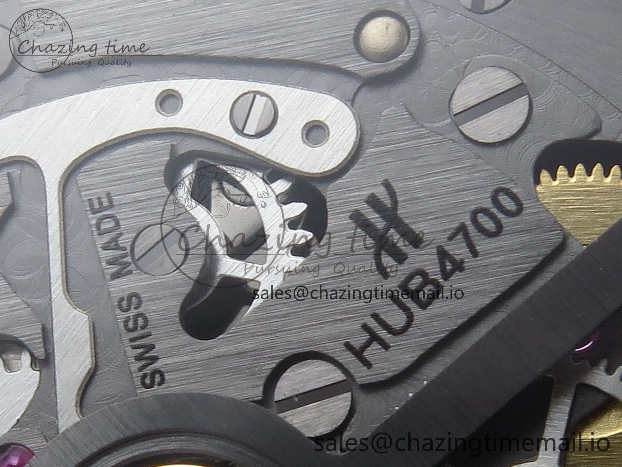 Fashionable Spirit of Big Bang RG BBF 1:1 Best Edition Skeleton Dial on Blue Rubber Strap A 6695