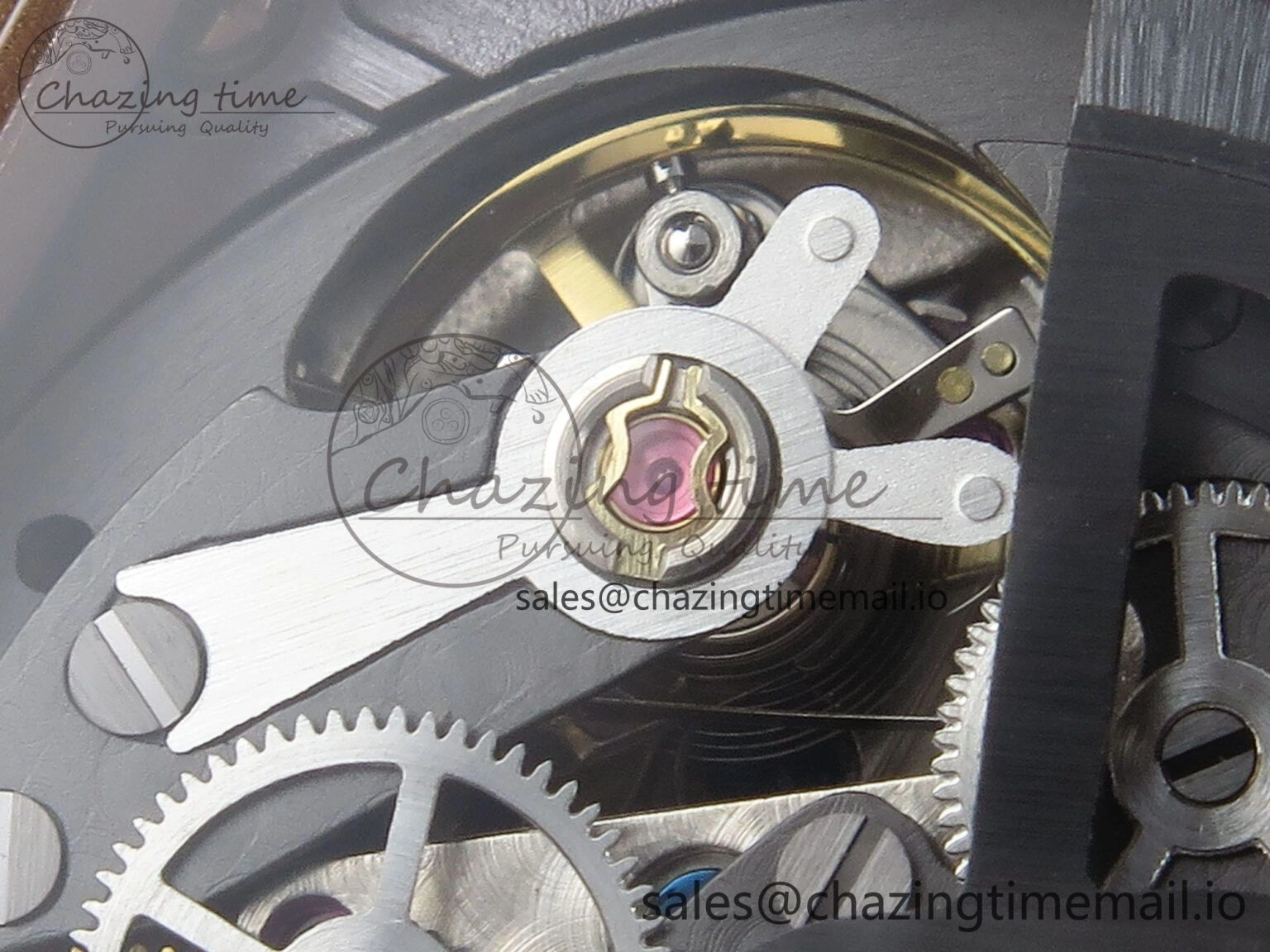 Fashionable Spirit of Big Bang RG BBF 1:1 Best Edition Skeleton Dial on Blue Rubber Strap A 6695