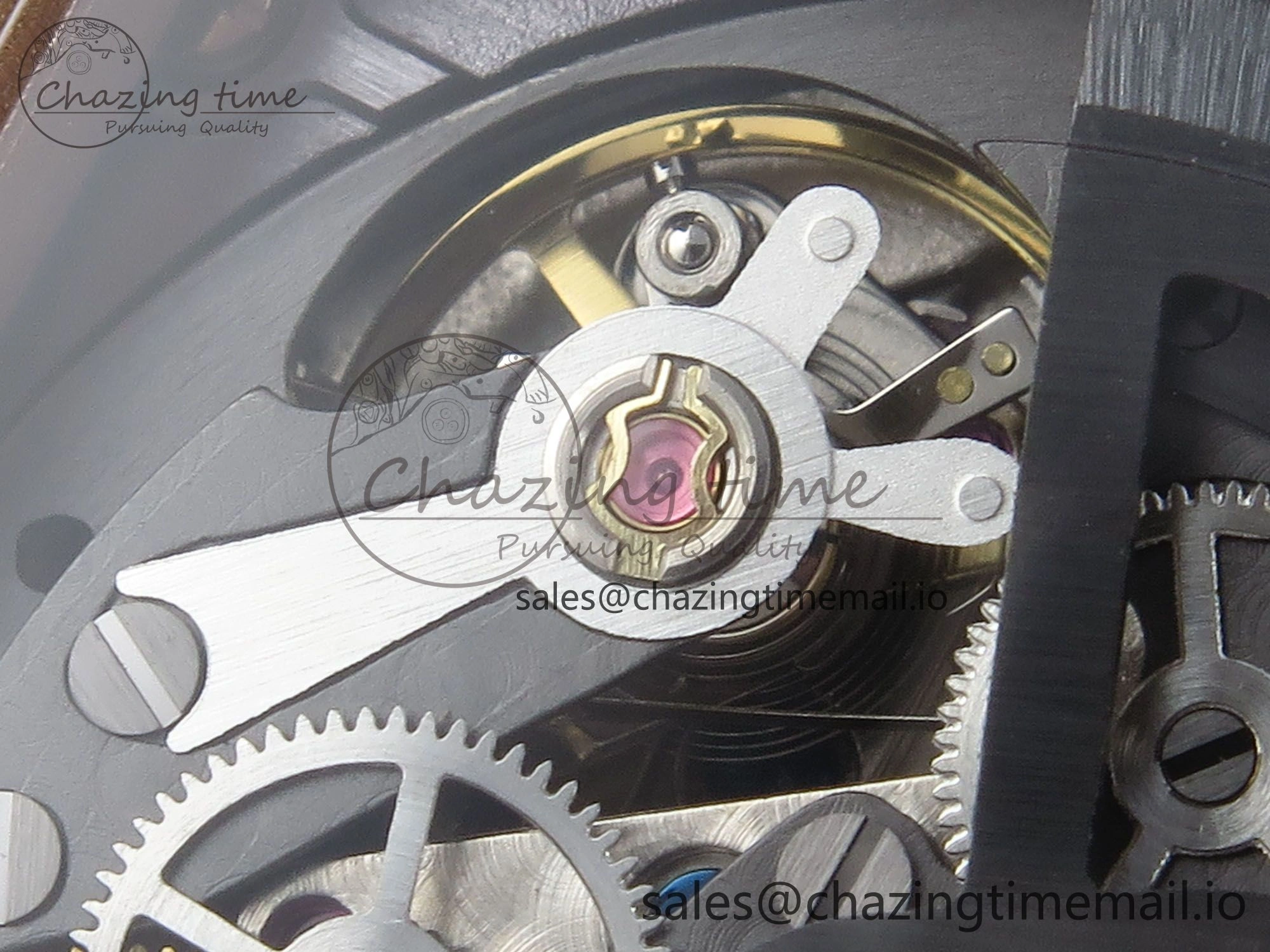 Fashionable Spirit of Big Bang RG BBF 1:1 Best Edition Skeleton Dial on Blue Rubber Strap A 6695