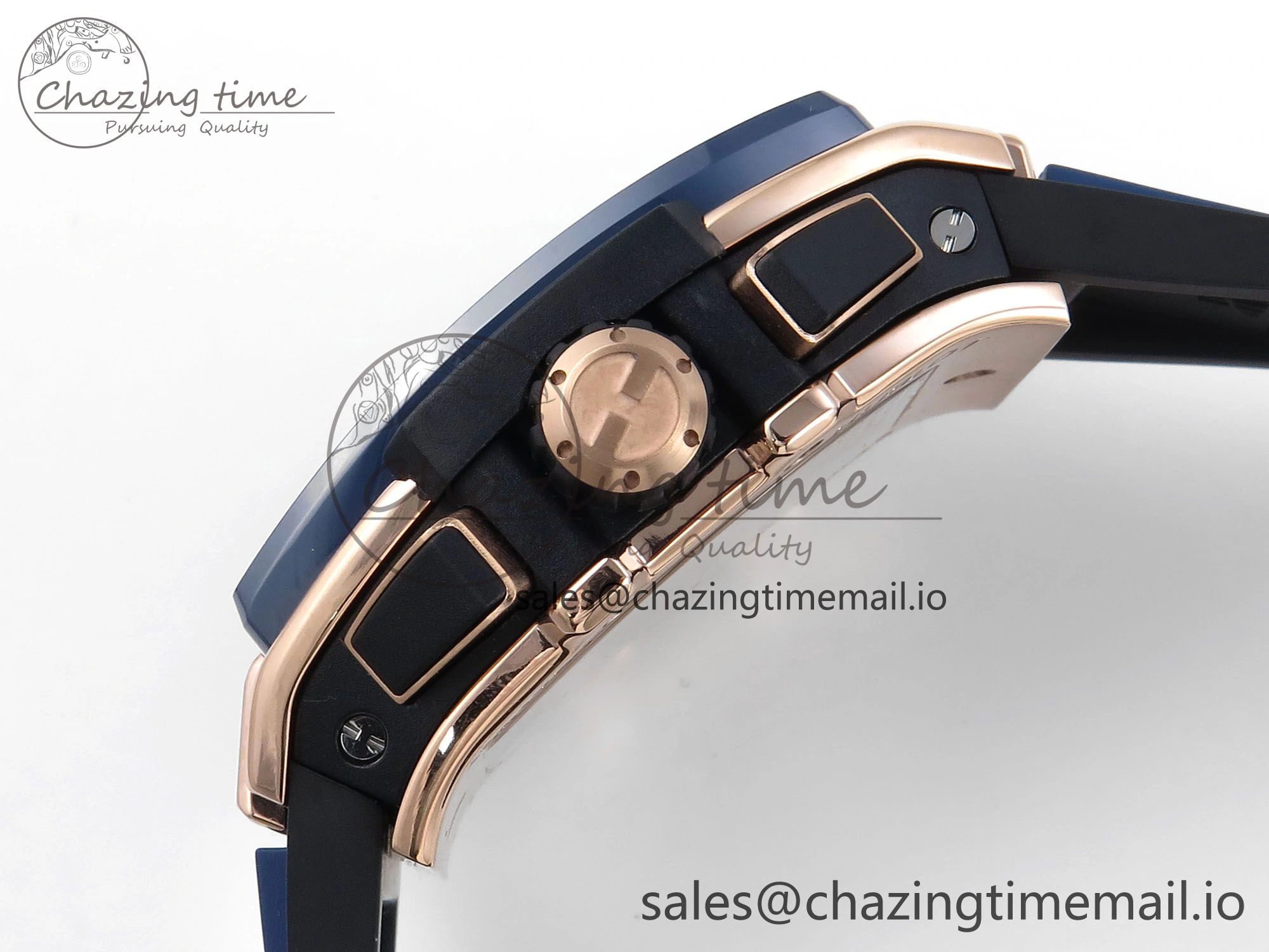 Original Spirit of Big Bang RG BBF 1:1 Best Edition Skeleton Dial on Blue Rubber Strap A 6693