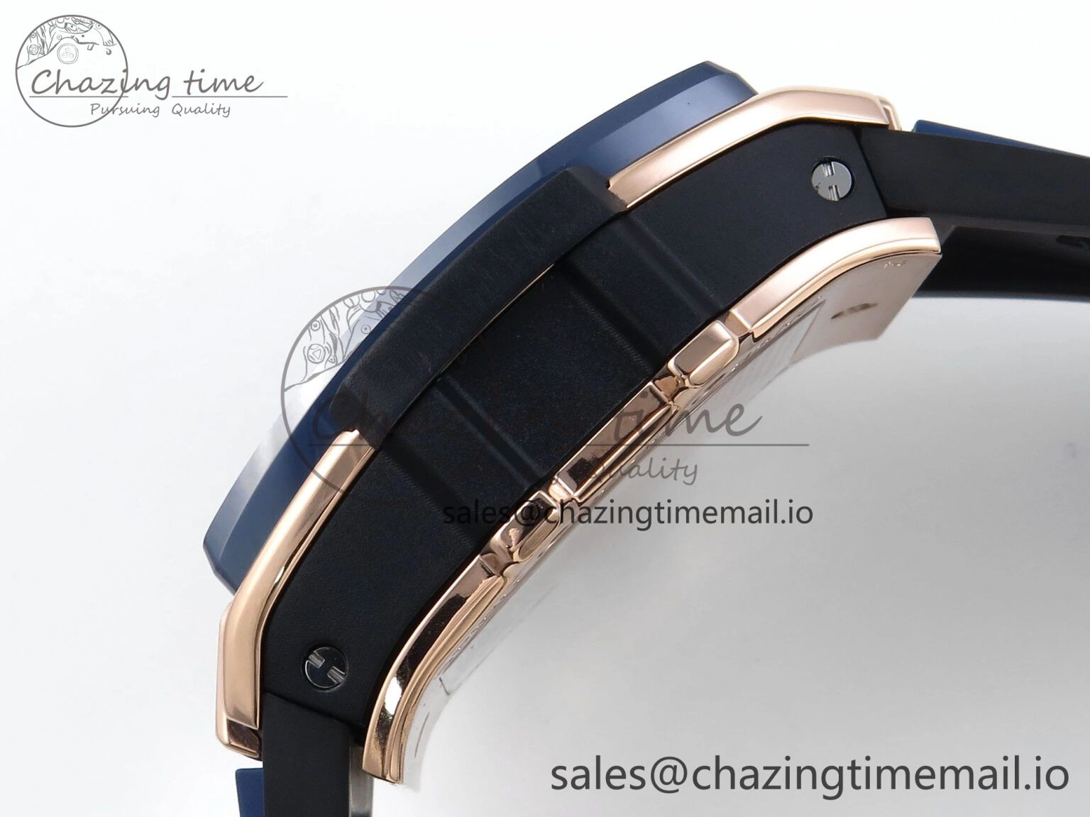 Original Spirit of Big Bang RG BBF 1:1 Best Edition Skeleton Dial on Blue Rubber Strap A 6693