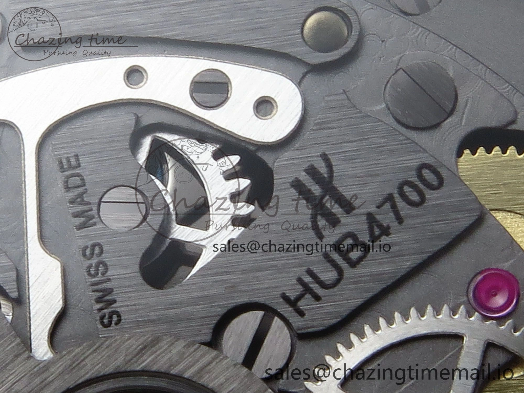 Original Spirit of Big Bang RG BBF 1:1 Best Edition Skeleton Dial on Blue Rubber Strap A 6693