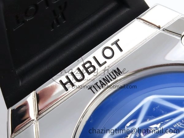Sophisticated Spirit of Big Bang Sang Bleu SS Full Diamonds BLSF Edition Skeleton Dial on Black Rubber Strap A 6734