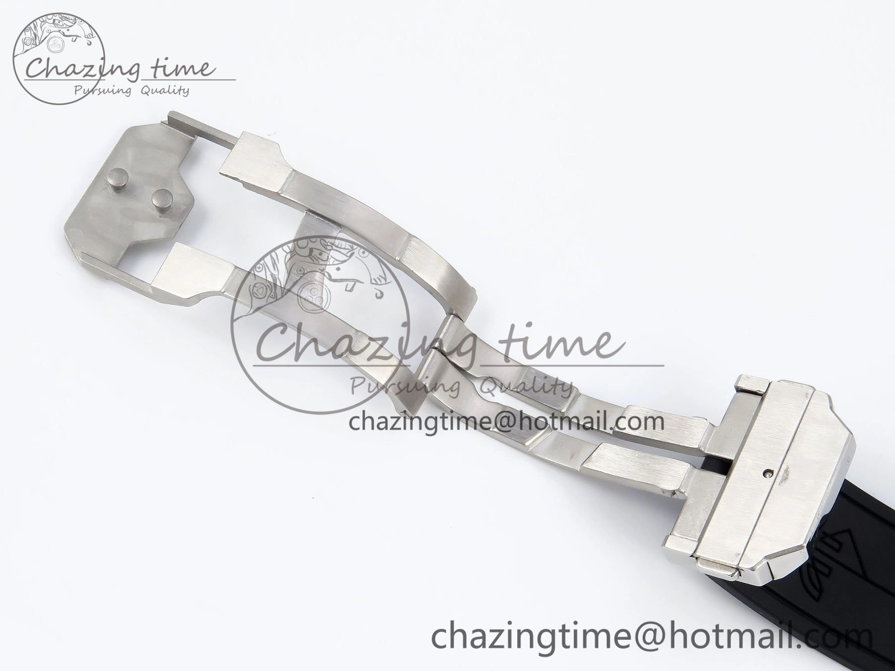 Sophisticated Spirit of Big Bang Sang Bleu SS Full Diamonds BLSF Edition Skeleton Dial on Black Rubber Strap A 6734