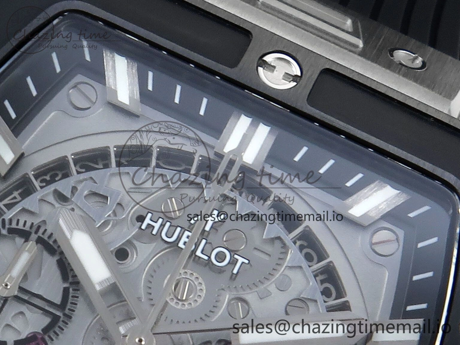 Youthful Spirit of Big Bang Titanium BBF 1:1 Best Edition Black Ceramic Bezel Skeleton Dial on Black Rubber Strap A 6694