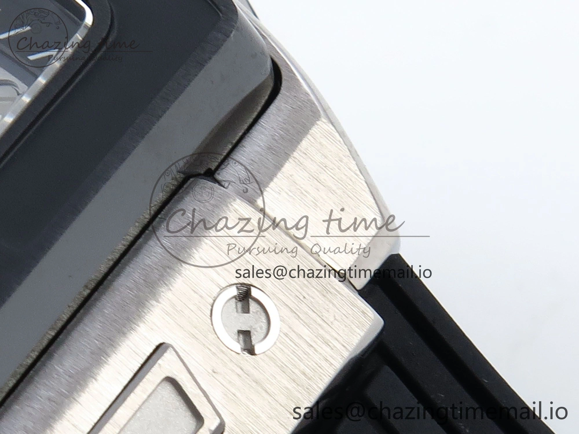 Youthful Spirit of Big Bang Titanium BBF 1:1 Best Edition Black Ceramic Bezel Skeleton Dial on Black Rubber Strap A 6694