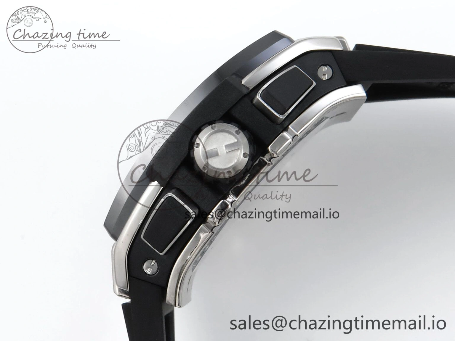 Youthful Spirit of Big Bang Titanium BBF 1:1 Best Edition Black Ceramic Bezel Skeleton Dial on Black Rubber Strap A 6694