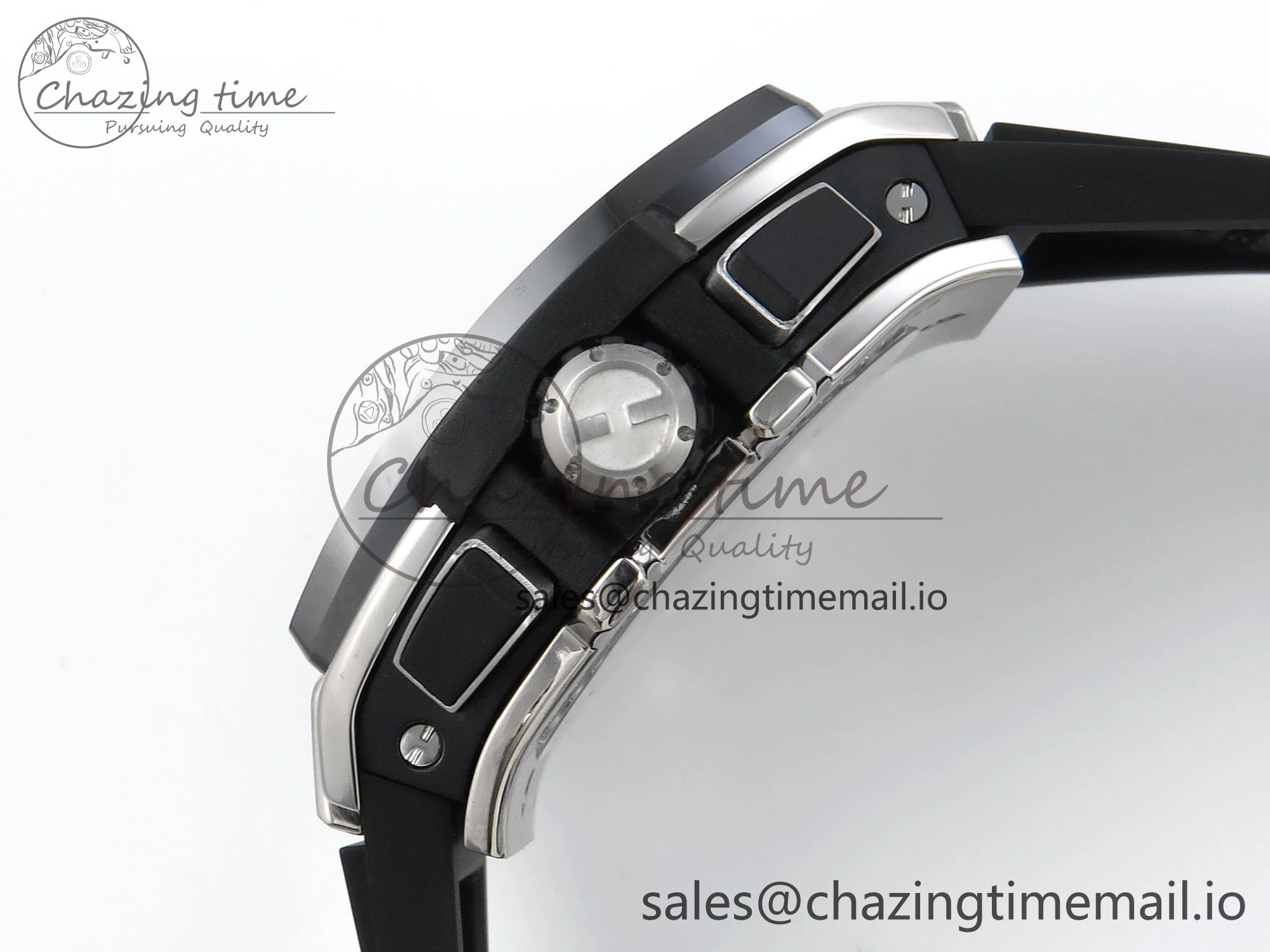 Youthful Spirit of Big Bang Titanium BBF 1:1 Best Edition Black Ceramic Bezel Skeleton Dial on Black Rubber Strap A 6694