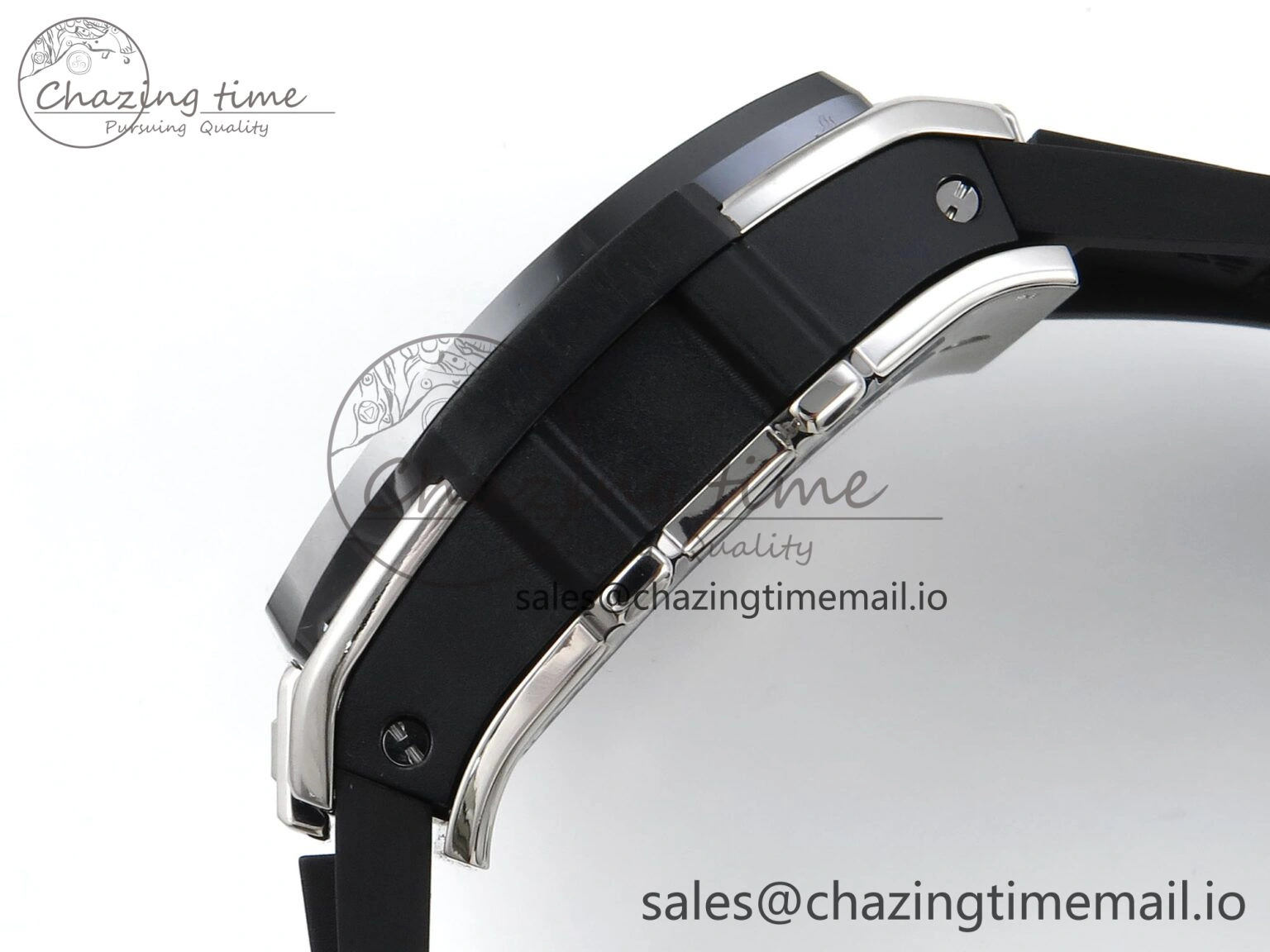 Youthful Spirit of Big Bang Titanium BBF 1:1 Best Edition Black Ceramic Bezel Skeleton Dial on Black Rubber Strap A 6694