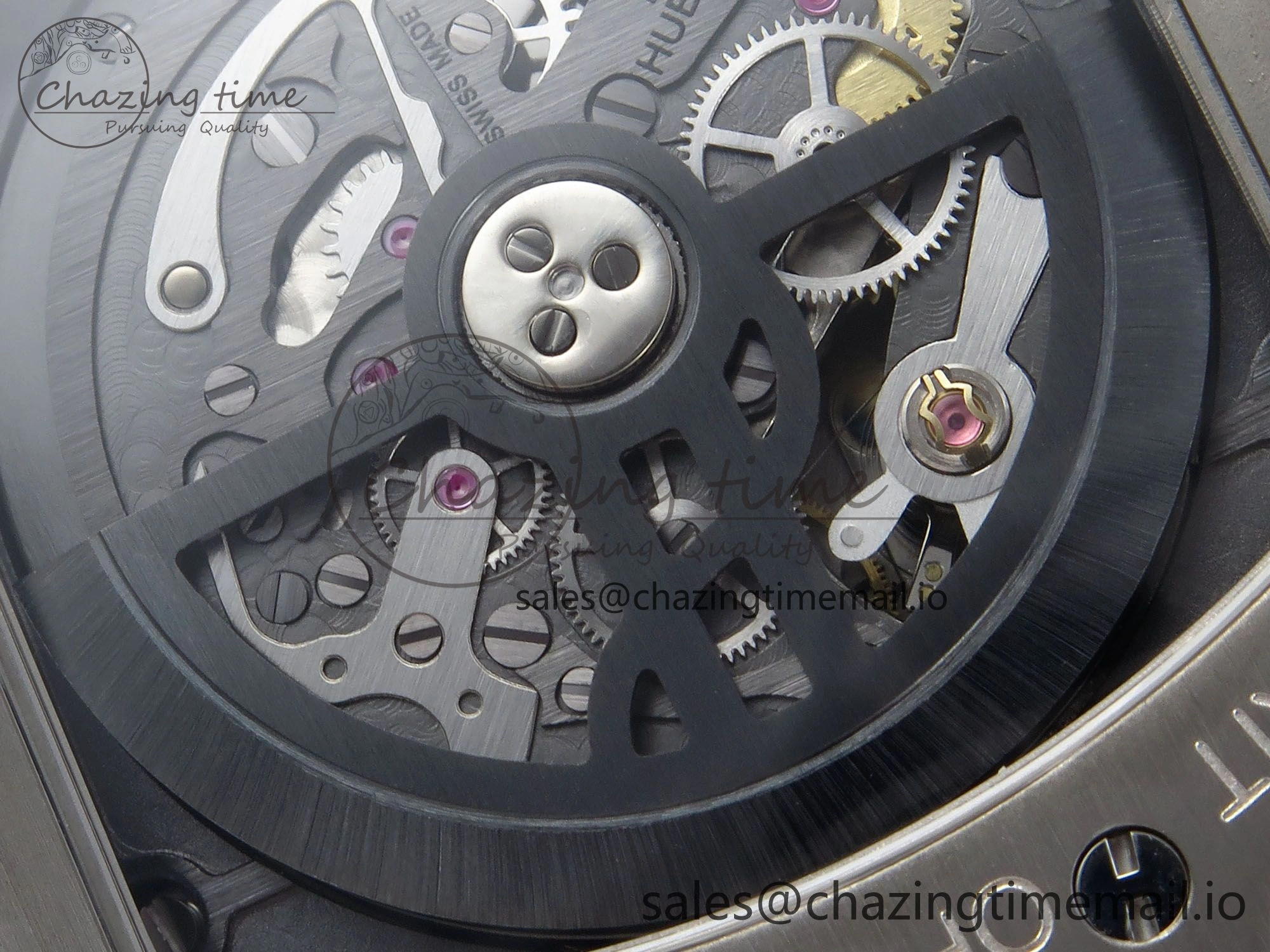 Youthful Spirit of Big Bang Titanium BBF 1:1 Best Edition Black Ceramic Bezel Skeleton Dial on Black Rubber Strap A 6694