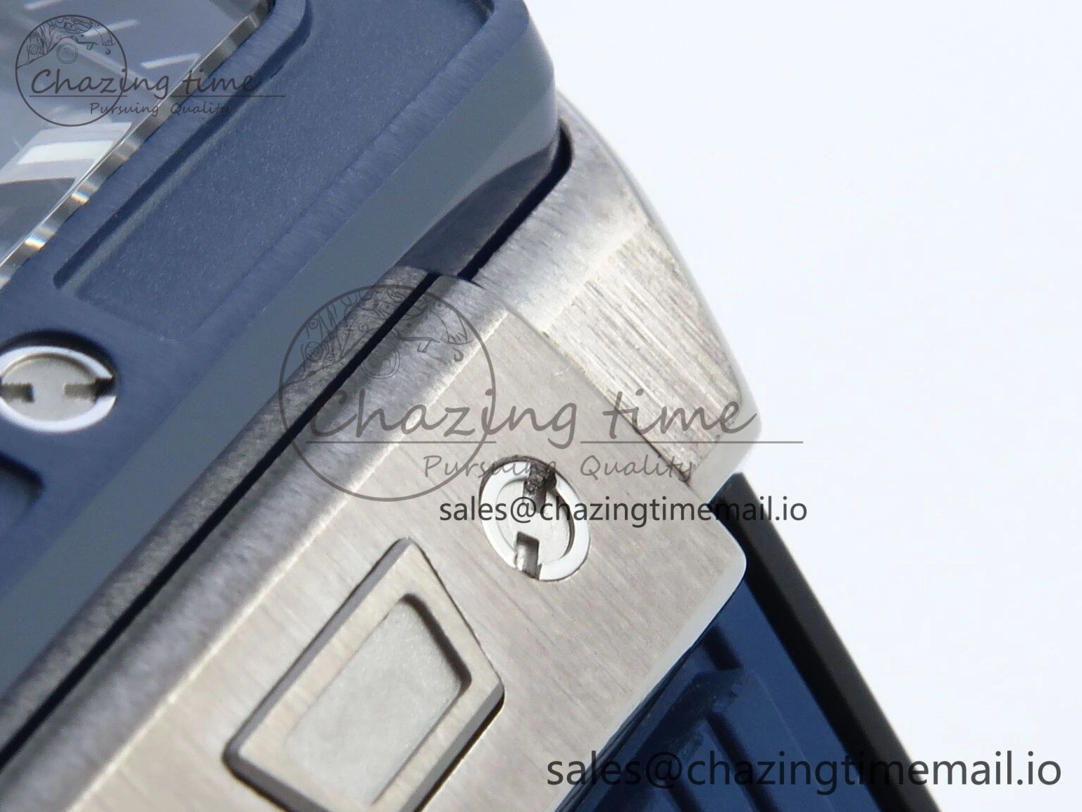 WellDesigned Spirit of Big Bang Titanium BBF 1:1 Best Edition Blue Ceramic Bezel Skeleton Dial on Blue Rubber Strap A 6698