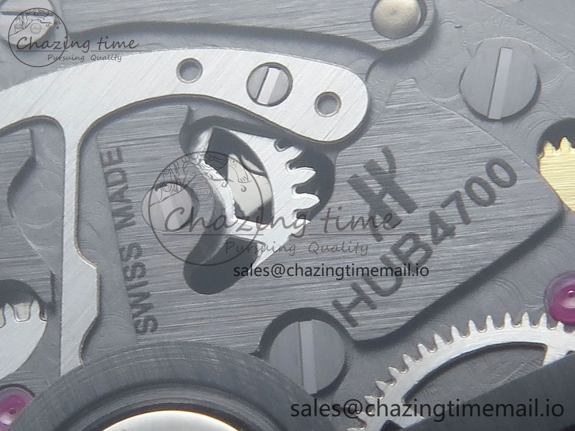 WellDesigned Spirit of Big Bang Titanium BBF 1:1 Best Edition Blue Ceramic Bezel Skeleton Dial on Blue Rubber Strap A 6698