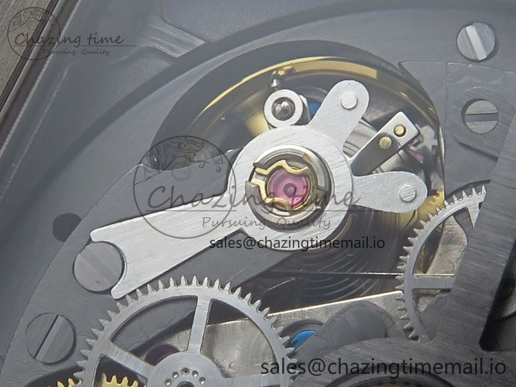 WellDesigned Spirit of Big Bang Titanium BBF 1:1 Best Edition Blue Ceramic Bezel Skeleton Dial on Blue Rubber Strap A 6698