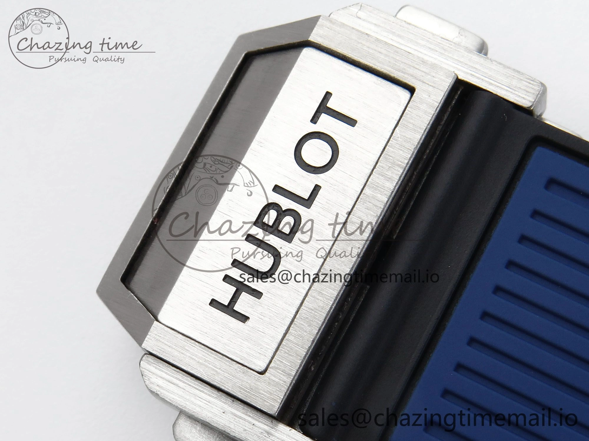 WellDesigned Spirit of Big Bang Titanium BBF 1:1 Best Edition Blue Ceramic Bezel Skeleton Dial on Blue Rubber Strap A 6698