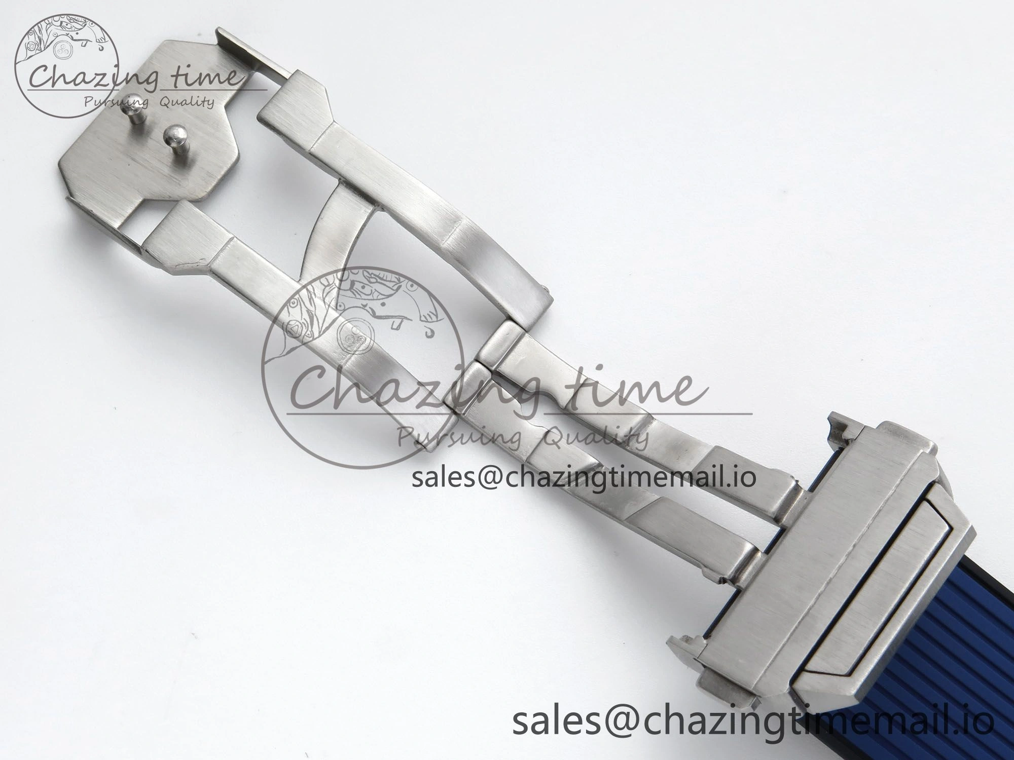 WellDesigned Spirit of Big Bang Titanium BBF 1:1 Best Edition Blue Ceramic Bezel Skeleton Dial on Blue Rubber Strap A 6698