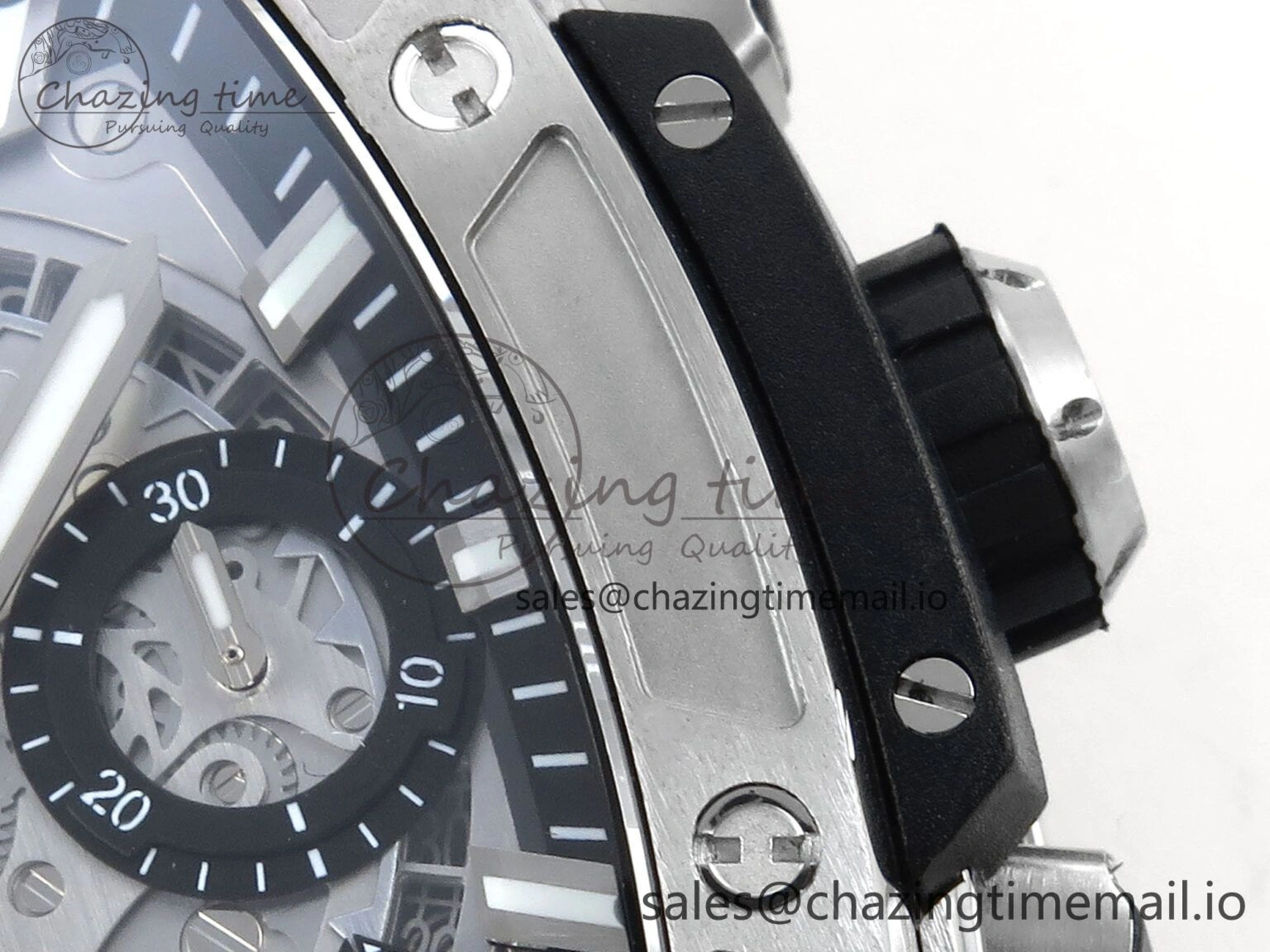 Spirit of Big Bang Titanium BBF 1:1 Best Edition Skeleton Dial on Black Rubber Strap A Sporty 6696