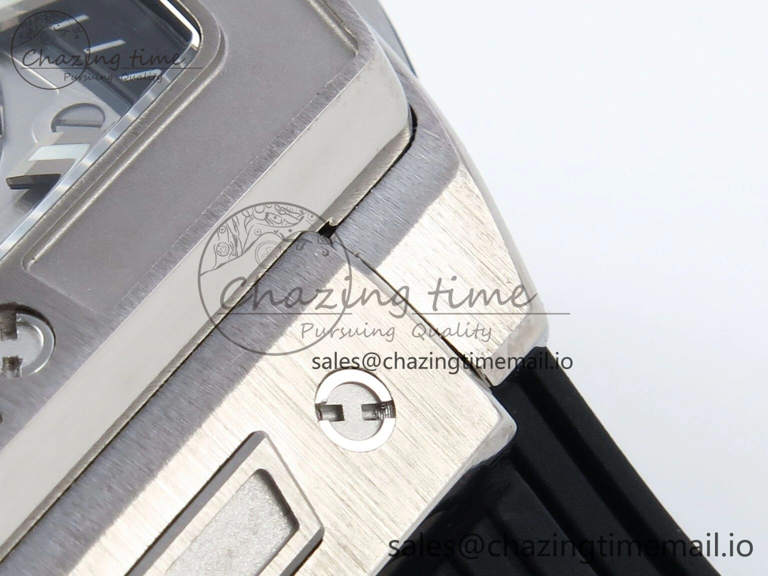 Spirit of Big Bang Titanium BBF 1:1 Best Edition Skeleton Dial on Black Rubber Strap A Sporty 6696
