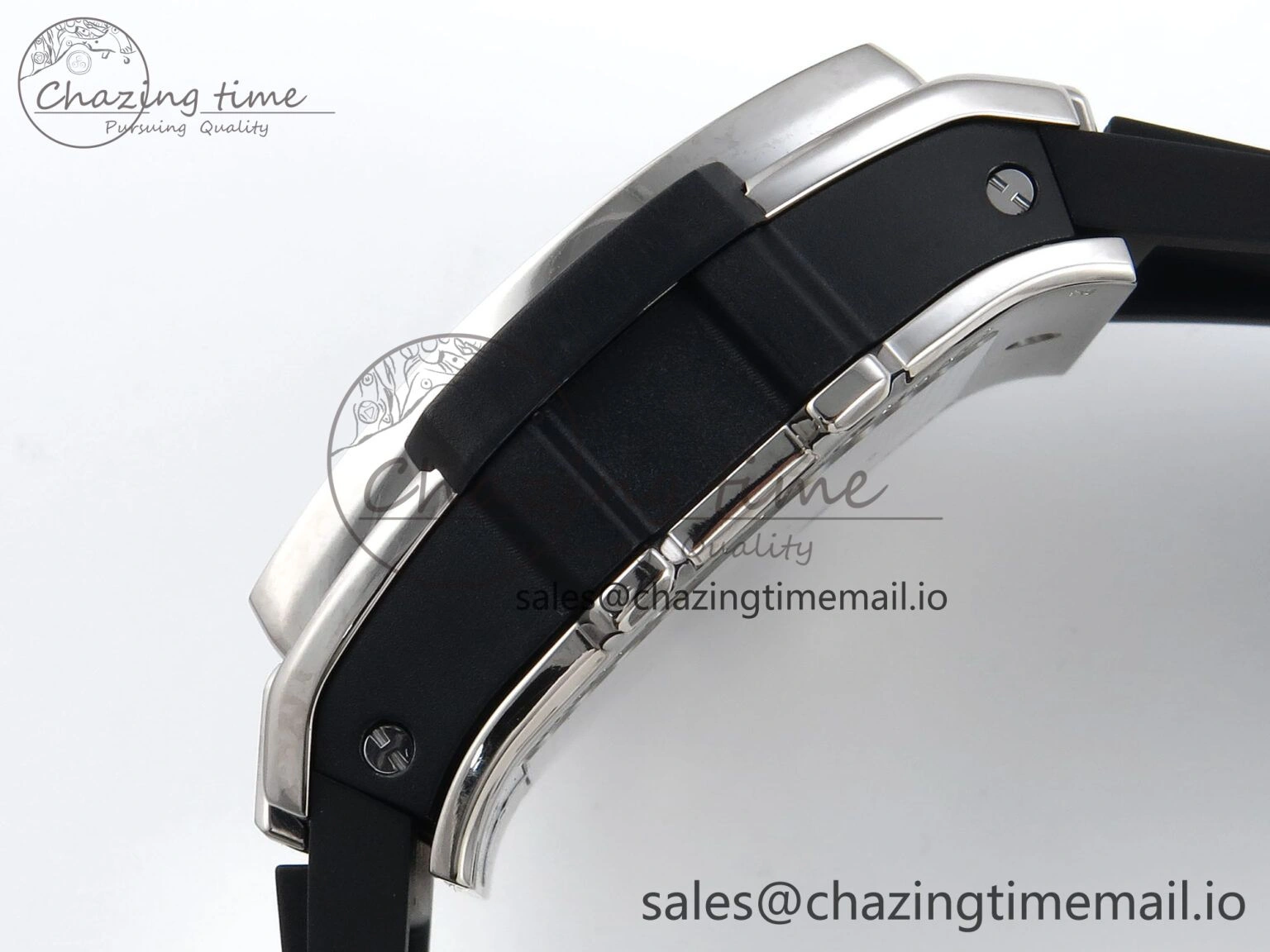 Spirit of Big Bang Titanium BBF 1:1 Best Edition Skeleton Dial on Black Rubber Strap A Sporty 6696