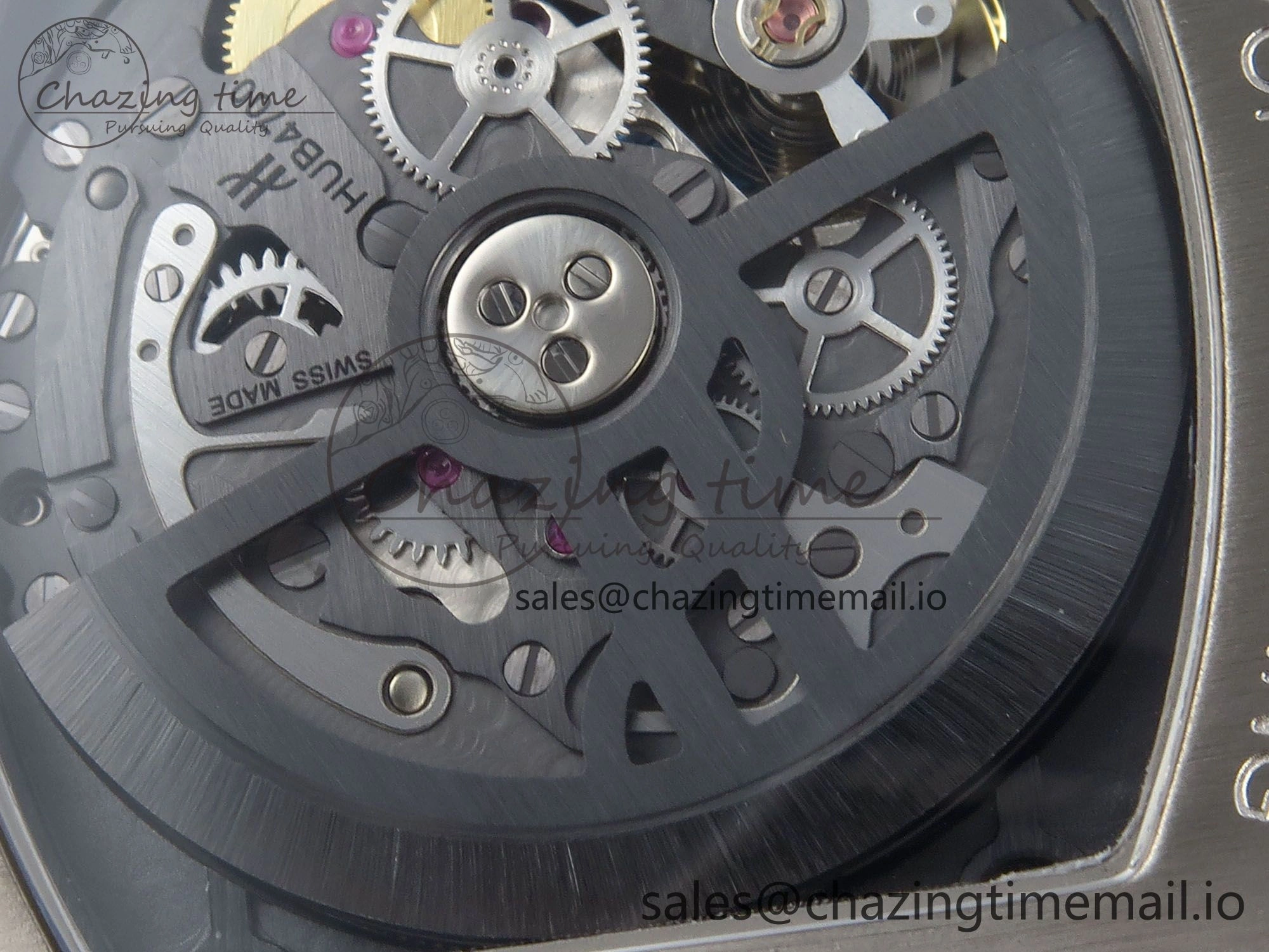 Spirit of Big Bang Titanium BBF 1:1 Best Edition Skeleton Dial on Black Rubber Strap A Sporty 6696