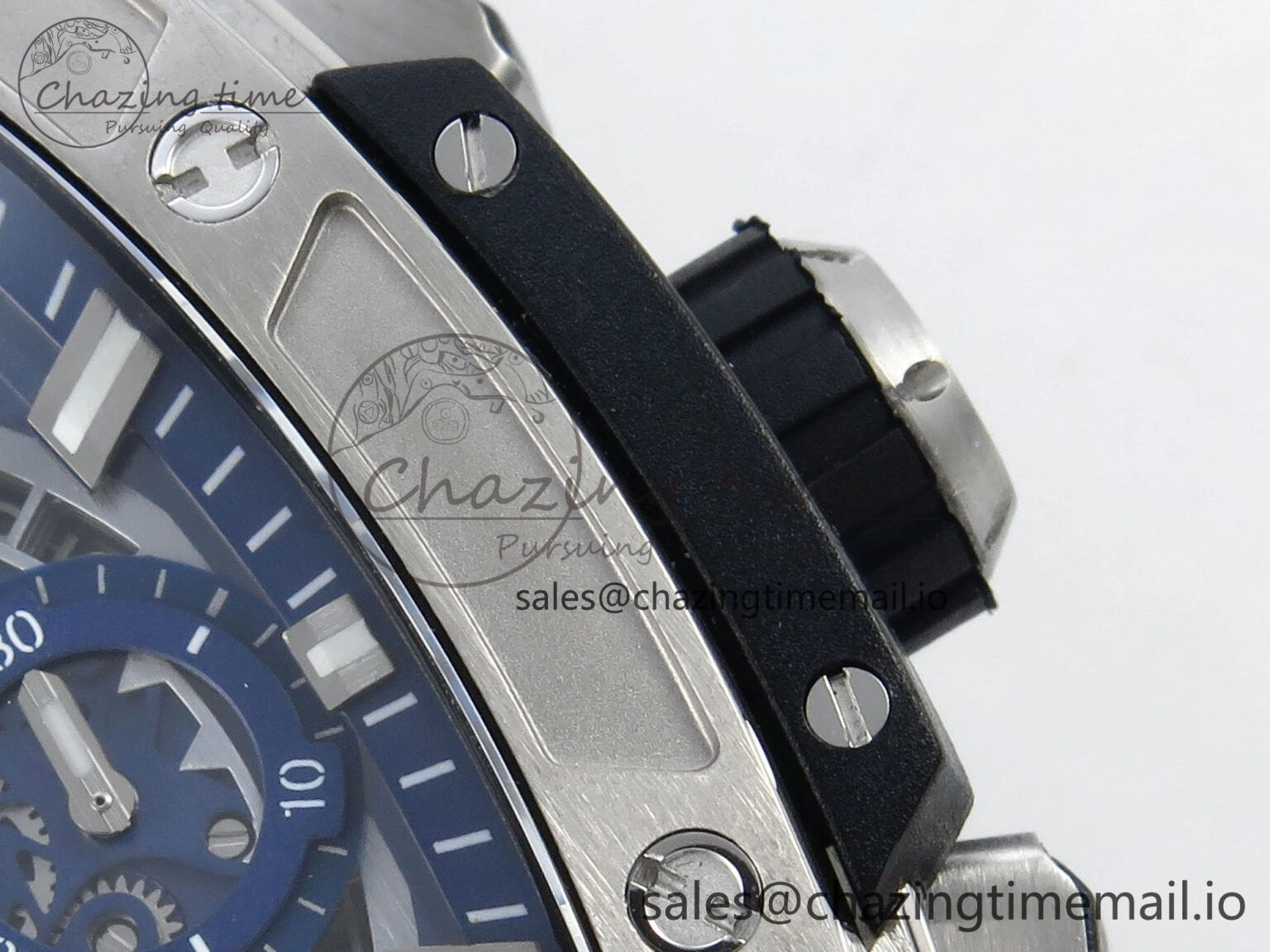 Spirit of Big Bang Titanium BBF 1:1 Best Edition Skeleton Dial on Blue Rubber Strap A TimelessDesign 6697