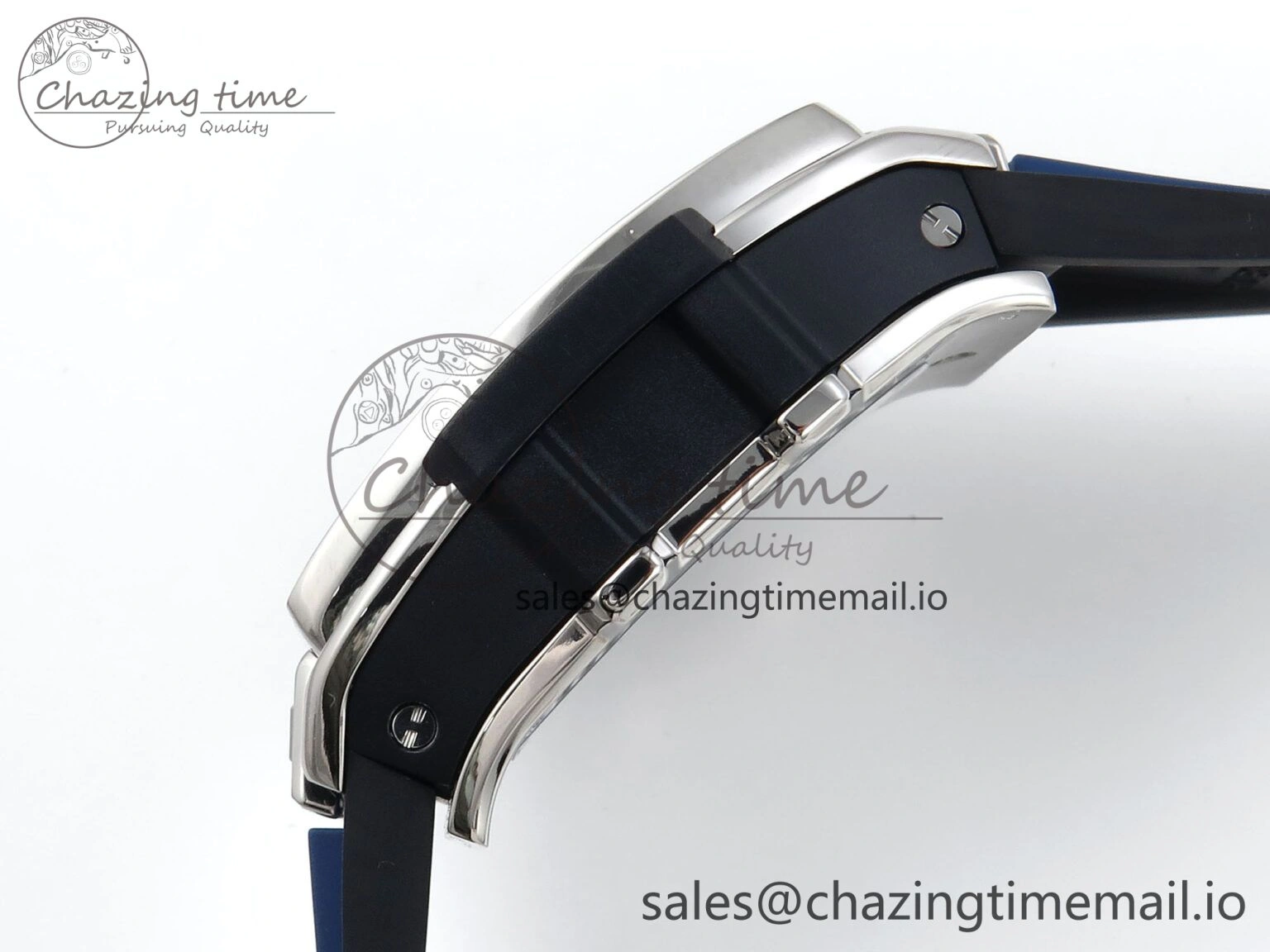 Spirit of Big Bang Titanium BBF 1:1 Best Edition Skeleton Dial on Blue Rubber Strap A TimelessDesign 6697
