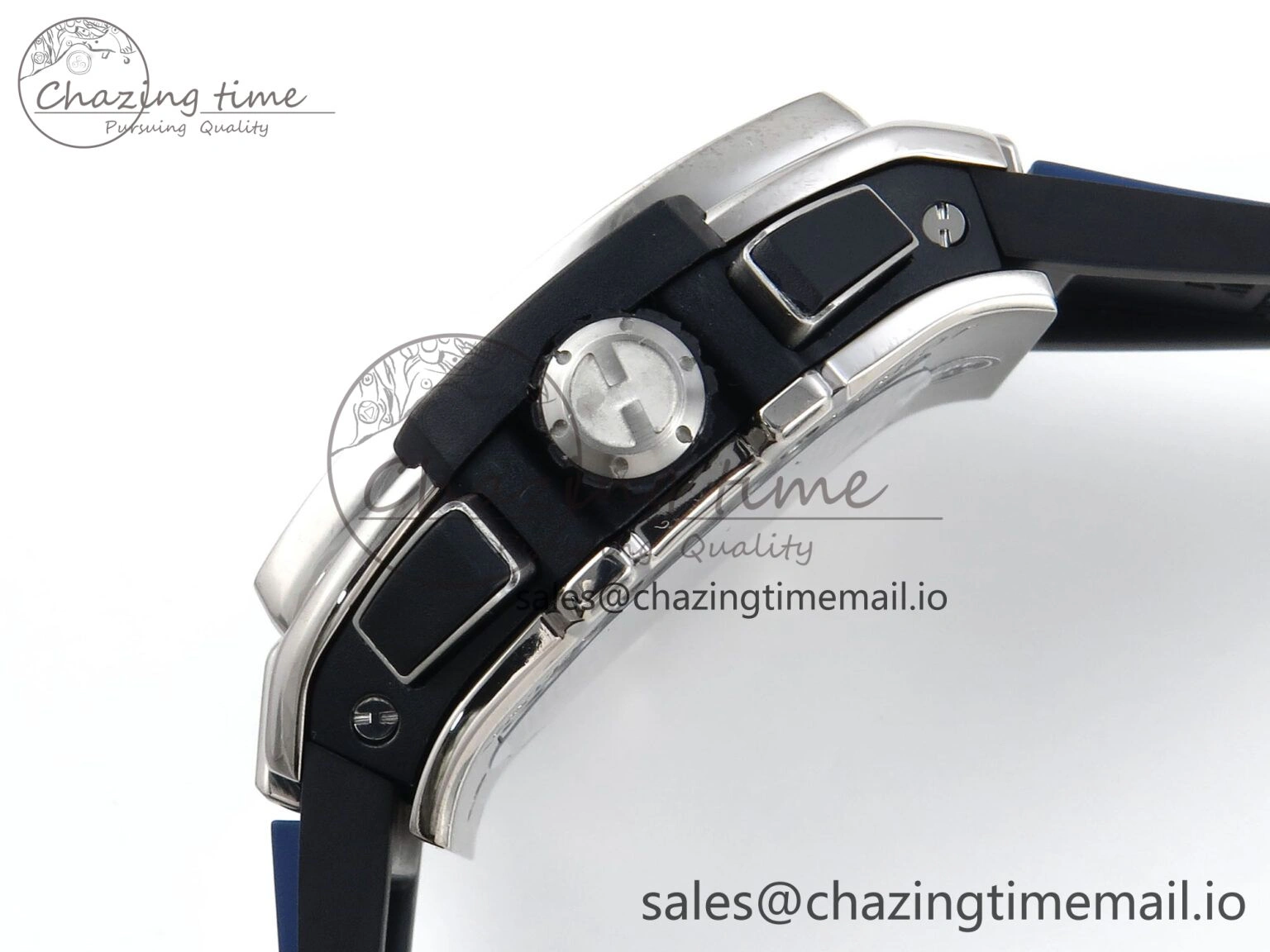 Spirit of Big Bang Titanium BBF 1:1 Best Edition Skeleton Dial on Blue Rubber Strap A TimelessDesign 6697