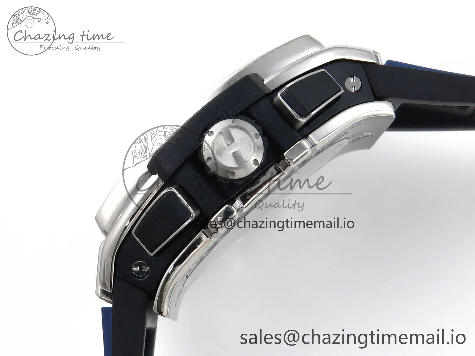 Spirit of Big Bang Titanium BBF 1:1 Best Edition Skeleton Dial on Blue Rubber Strap A TimelessDesign 6697