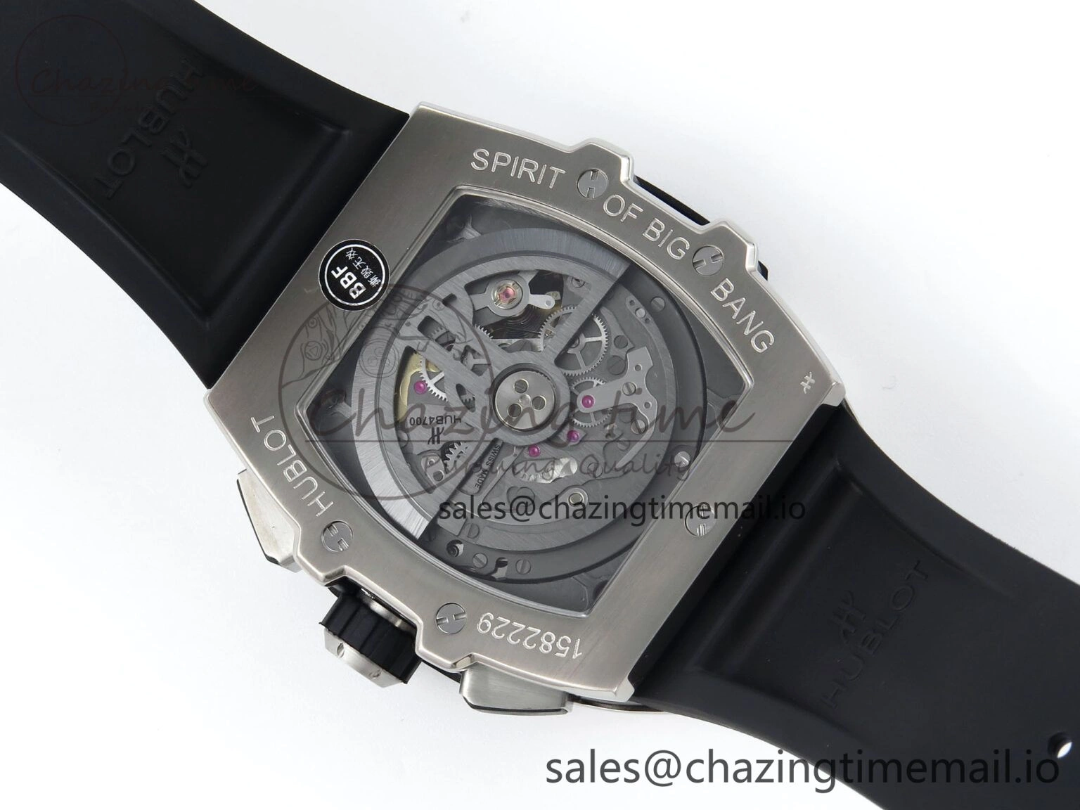 Spirit of Big Bang Titanium BBF 1:1 Best Edition Skeleton Dial on Blue Rubber Strap A TimelessDesign 6697