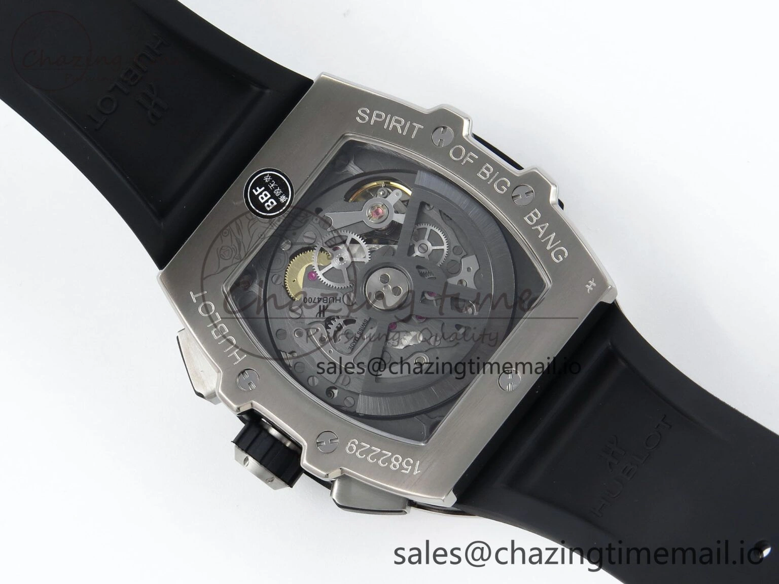 Spirit of Big Bang Titanium BBF 1:1 Best Edition Skeleton Dial on Blue Rubber Strap A TimelessDesign 6697