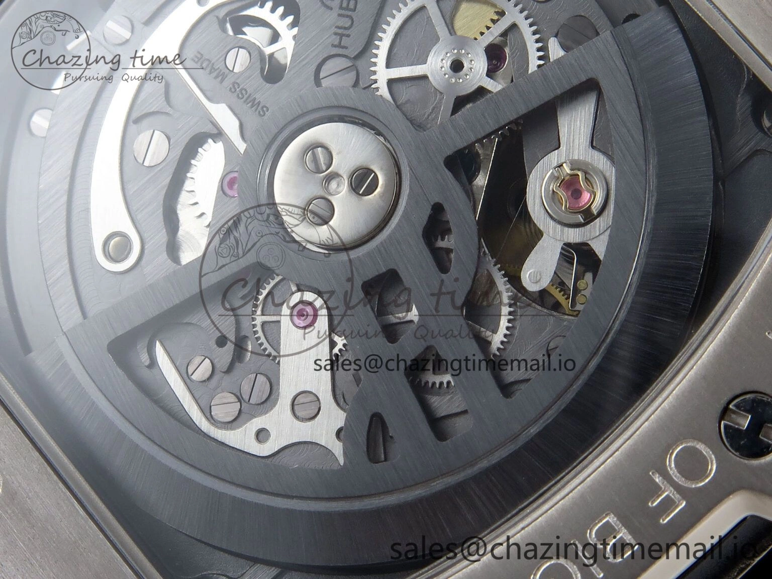 Spirit of Big Bang Titanium BBF 1:1 Best Edition Skeleton Dial on Blue Rubber Strap A TimelessDesign 6697