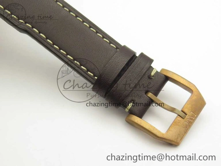 Spitfire Automatic Bronze IW326802 XF 1:1 Best Edition Green Dial on Brown Leather Strap A FastDry 4874