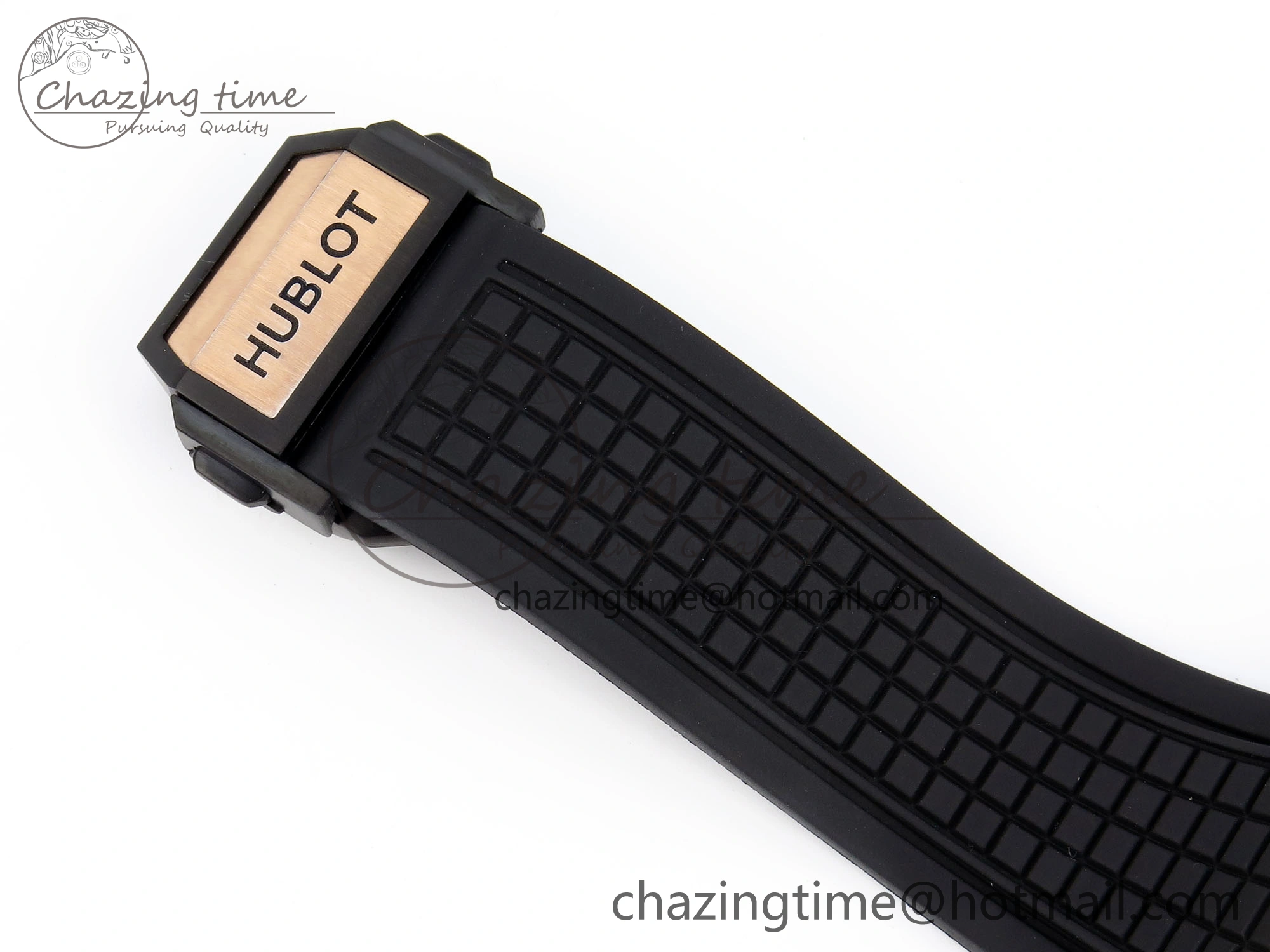 Flexible Square Bang Unico 42mm RG BBF 1:1 Best Edition Skeleton Dial Ceramic Bezel on Black Rubber Strap A 6741