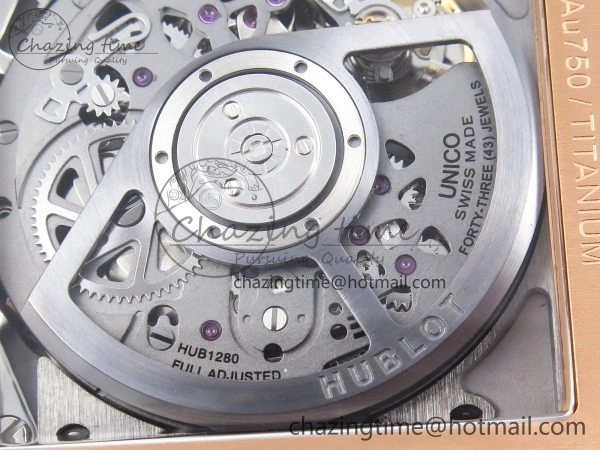 Square Bang Unico 42mm RG BBF 1:1 Best Edition Skeleton Dial on Black Rubber Strap A Colorful 6742