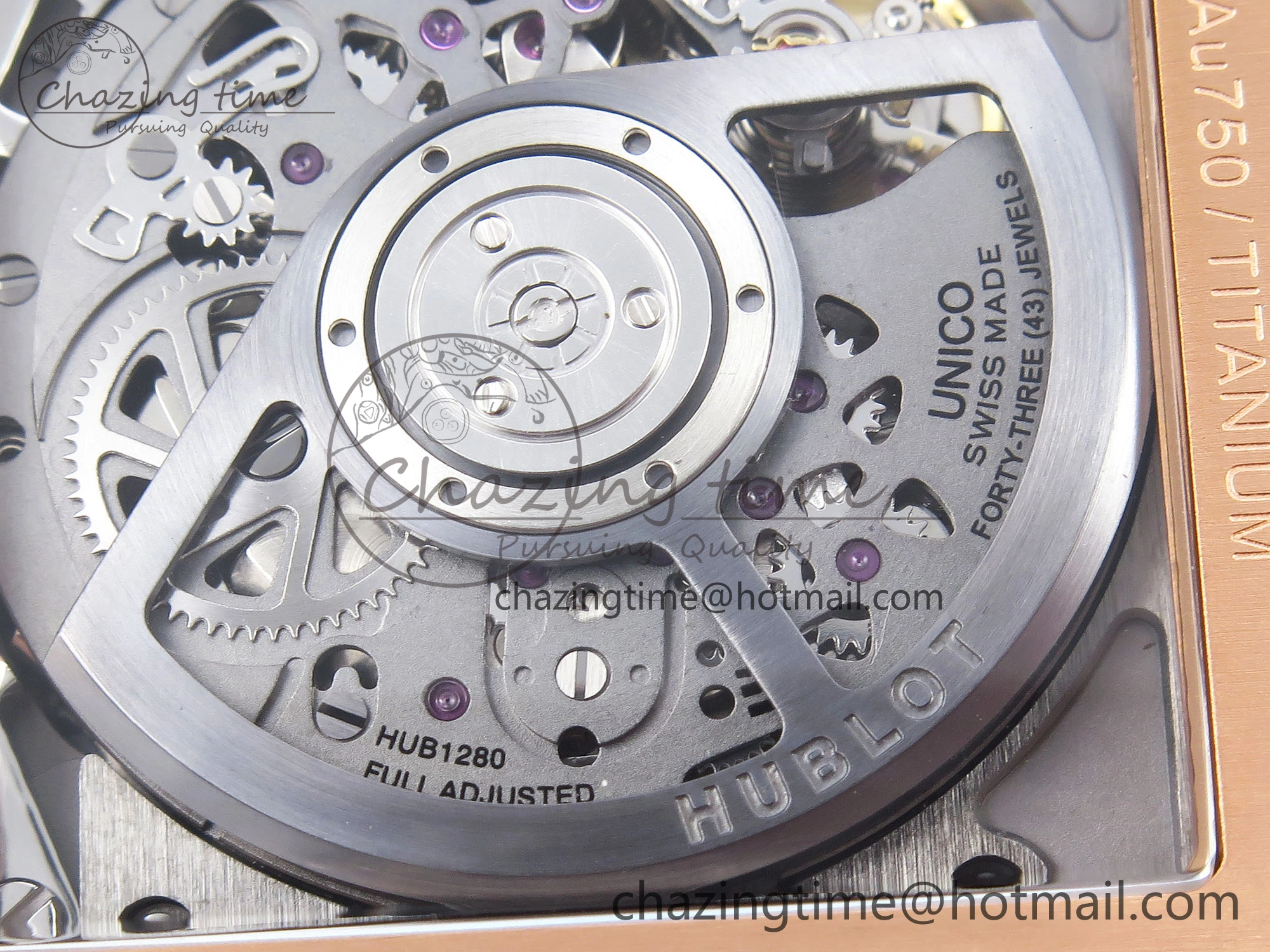 Square Bang Unico 42mm RG BBF 1:1 Best Edition Skeleton Dial on Black Rubber Strap A Colorful 6742
