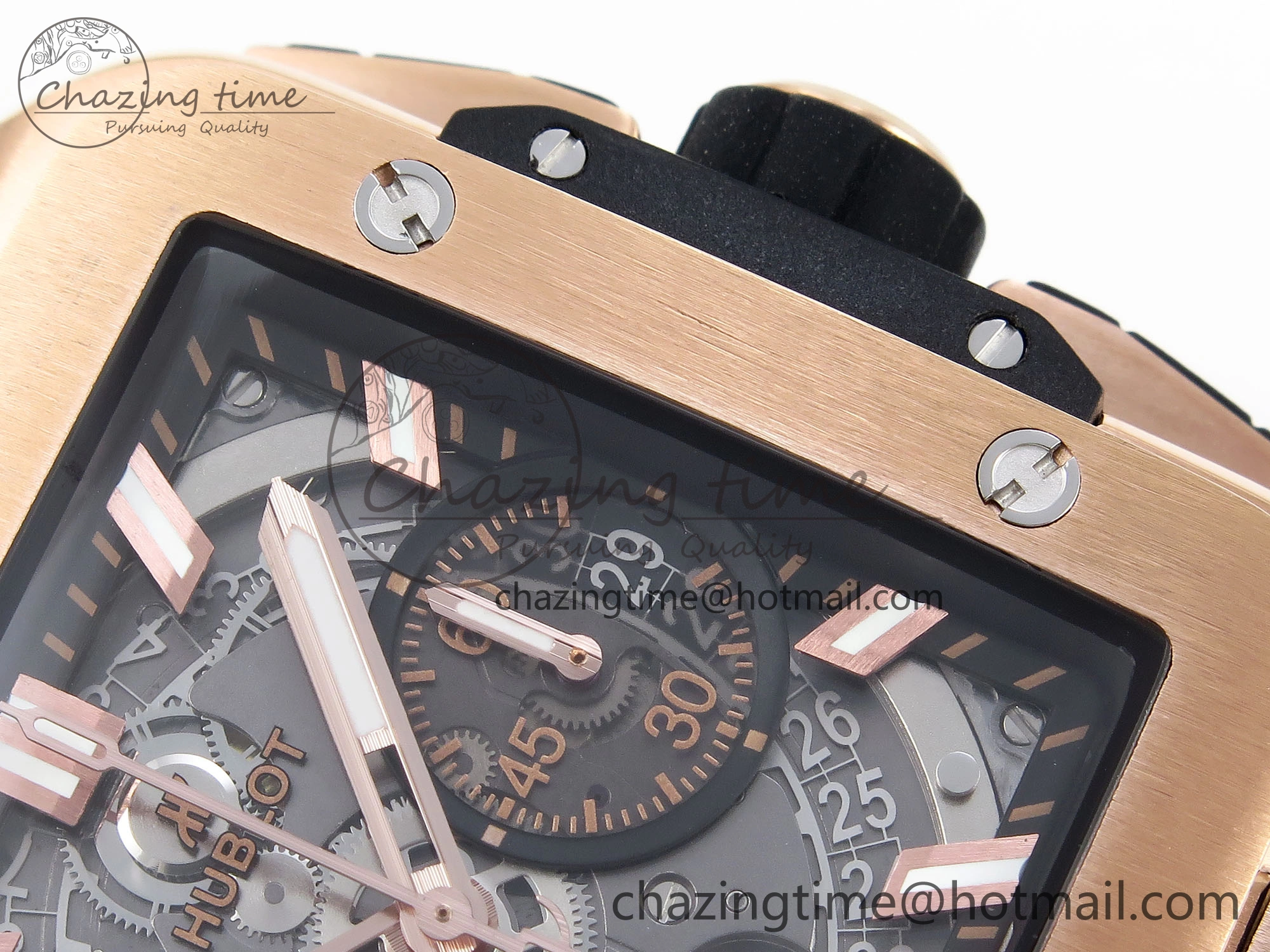 Square Bang Unico 42mm RG BBF 1:1 Best Edition Skeleton Dial on Black Rubber Strap A Colorful 6742
