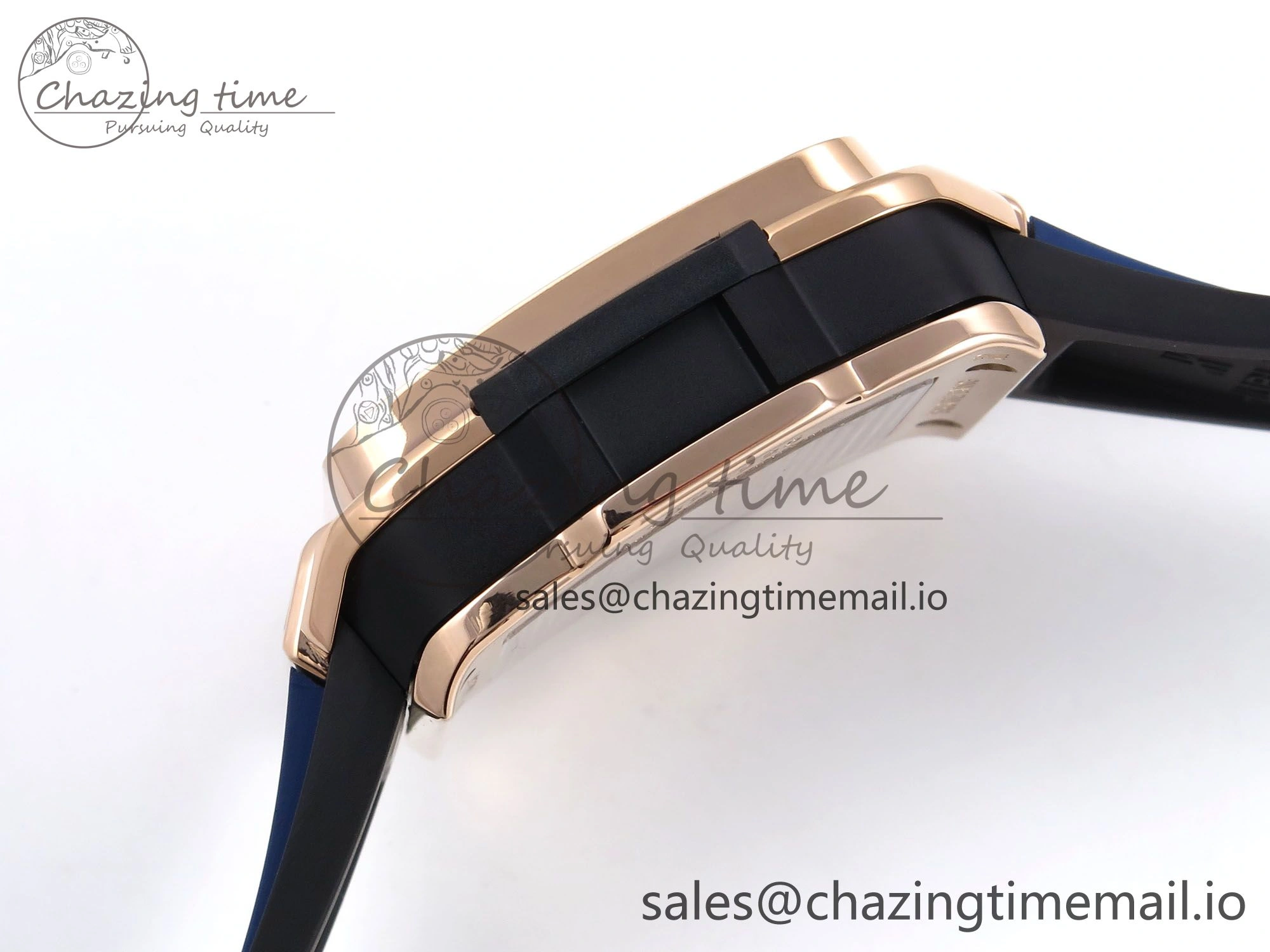 Square Bang Unico 42mm RG BBF 1:1 Best Edition Skeleton Dial on Blue Rubber Strap A DailyWear 6718